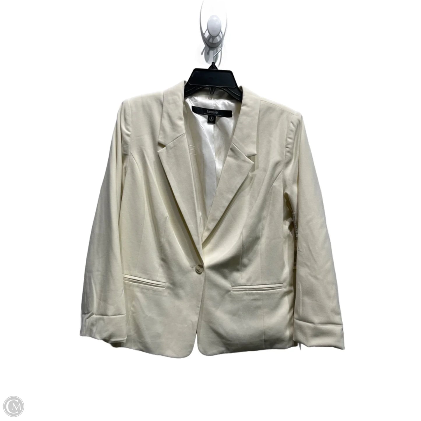 Blazer By Kensie In Cream, Size: L