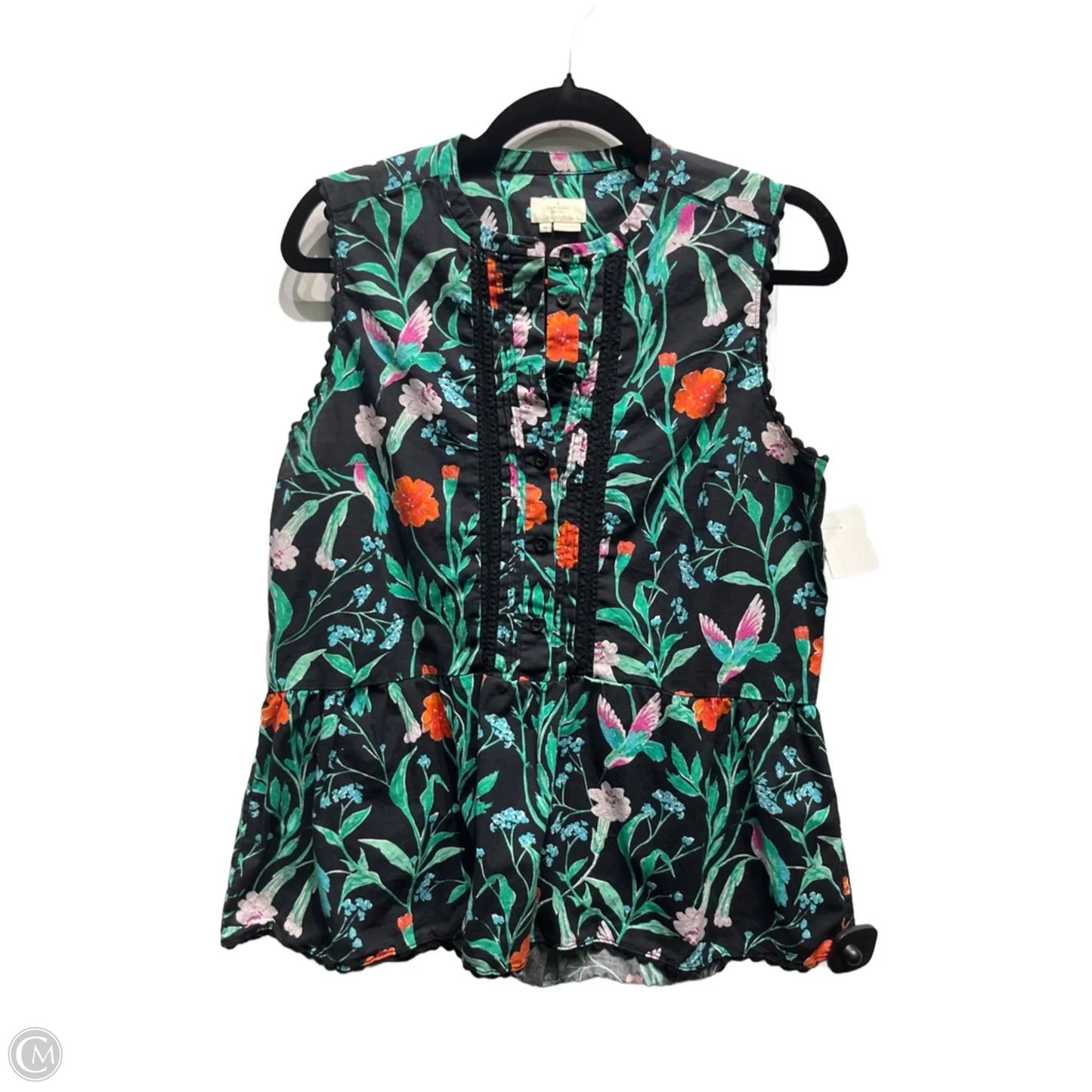 Tunic Designer By Kate Spade In Black & Pink, Size: M