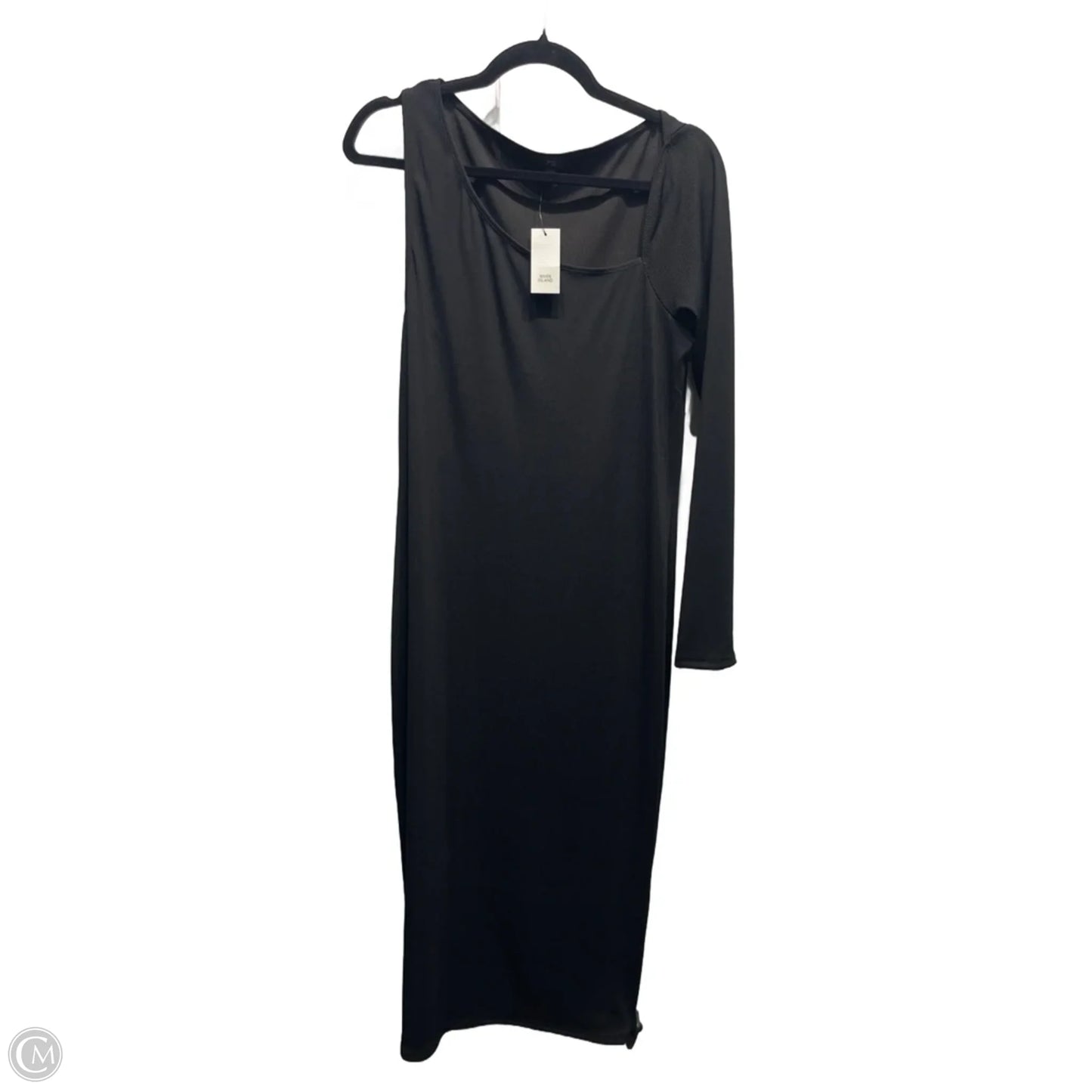 Dress Casual Midi By River Island In Black, Size: Xl