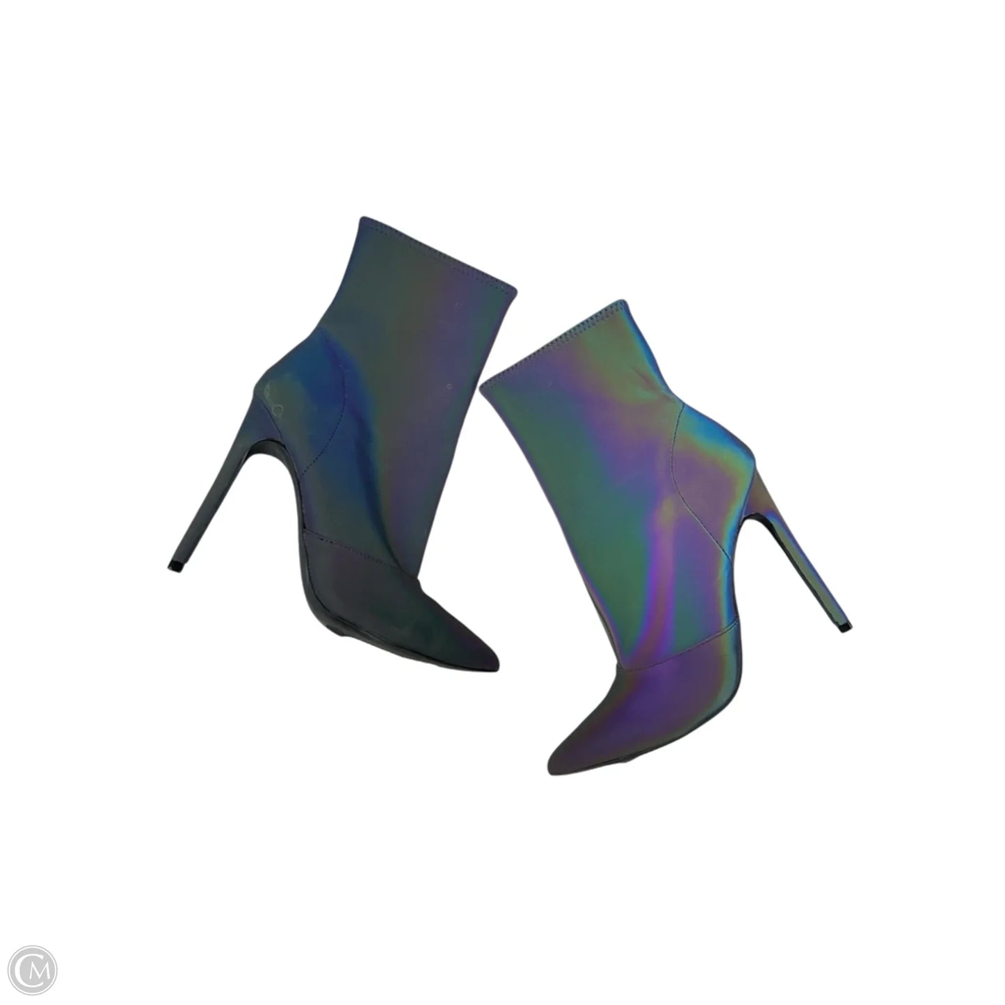 Boots Ankle Heels By Steve Madden In Green & Purple, Size: 6.5