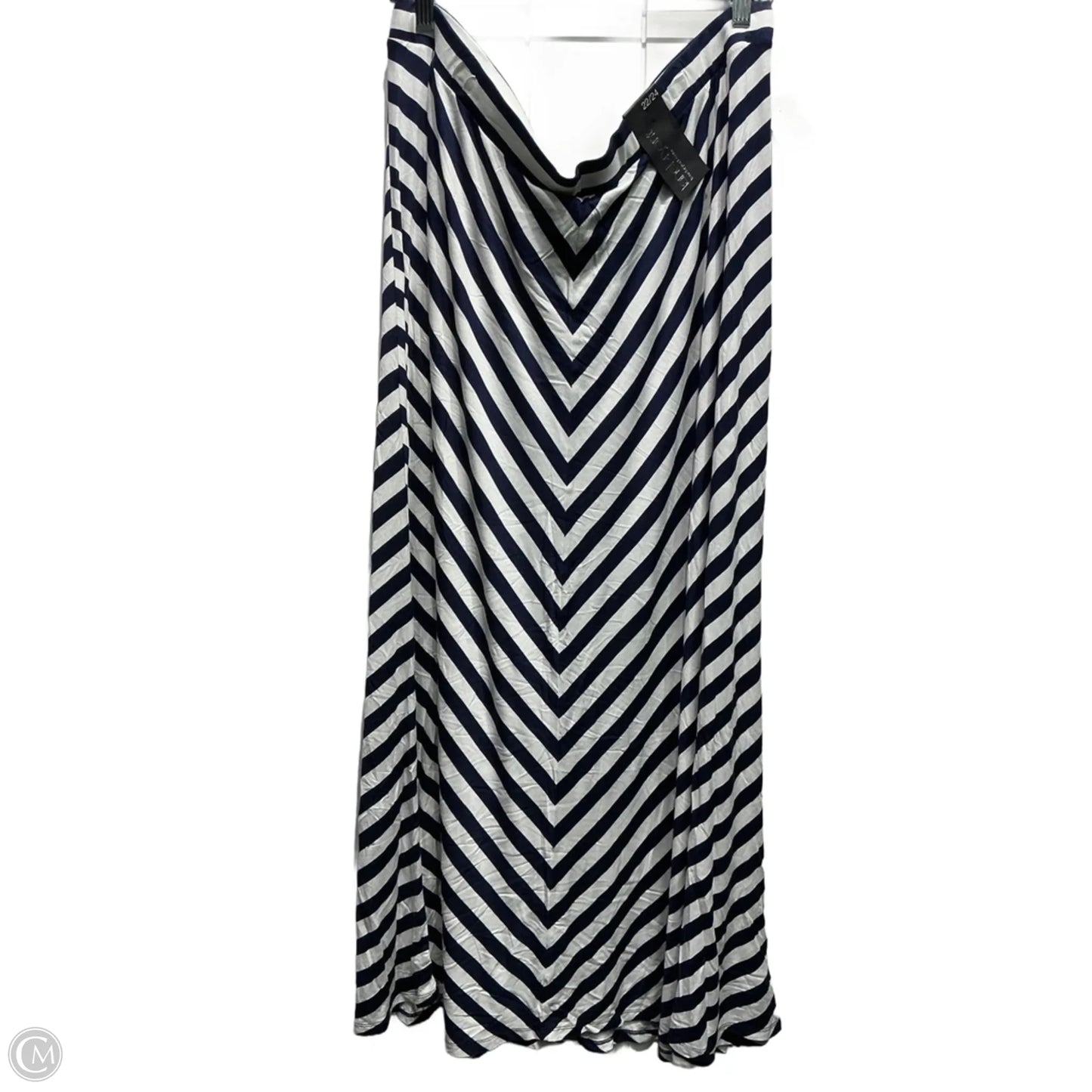 Skirt Maxi By Lane Bryant In Blue & White, Size: 22