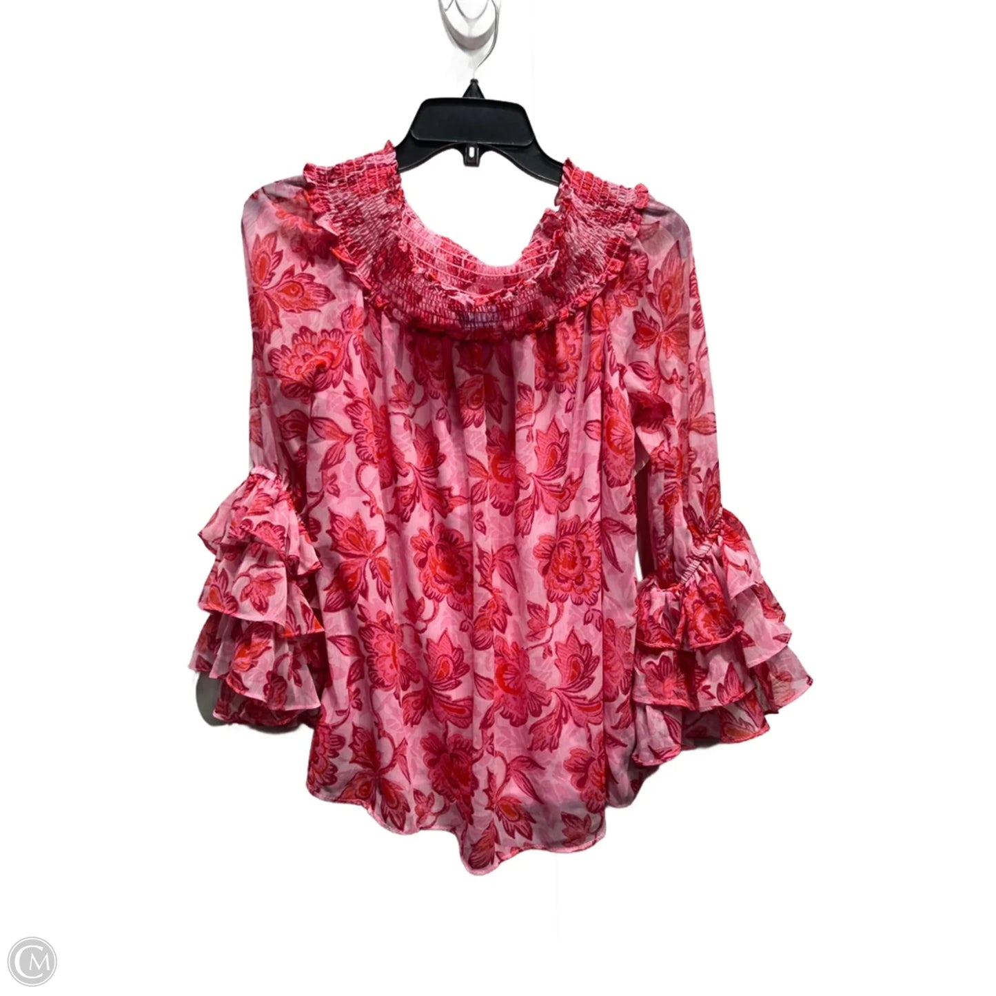 Top Long Sleeve By Cece In Red, Size: L