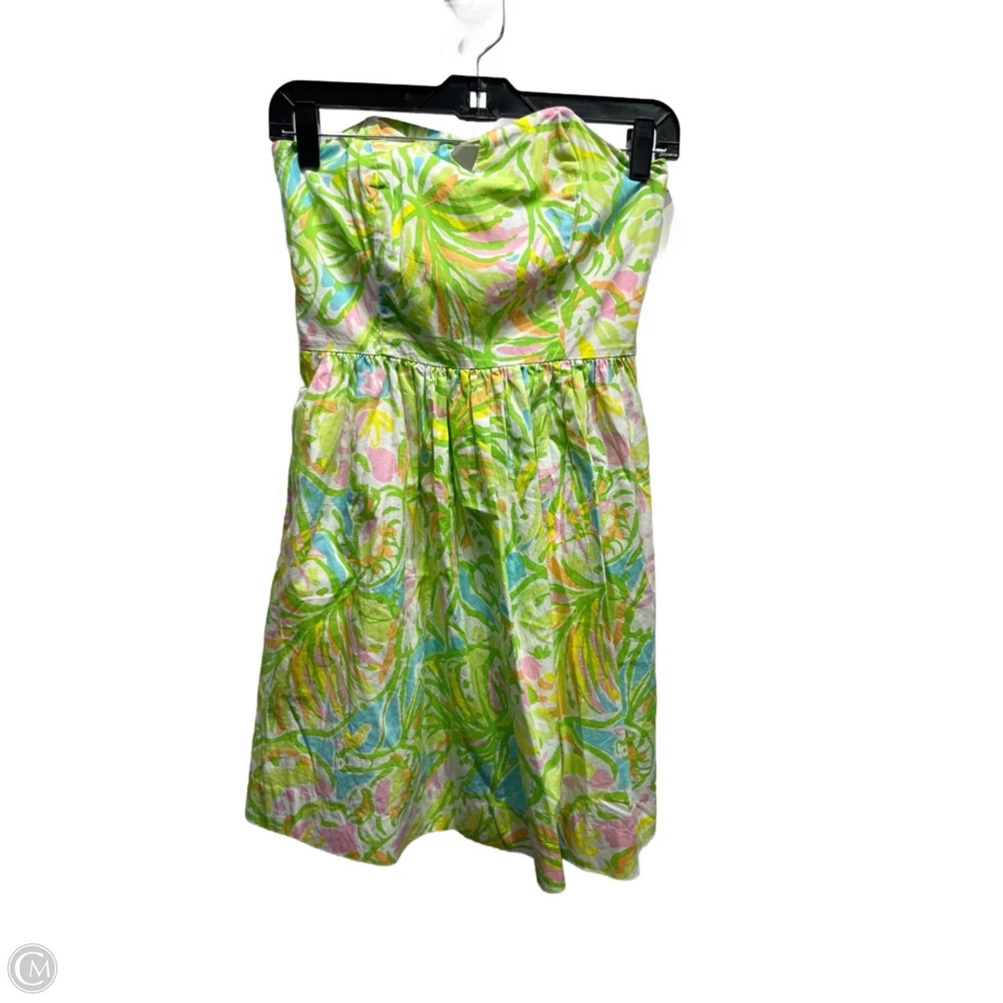 Dress Designer By Lilly Pulitzer In Green & Pink, Size: 0p