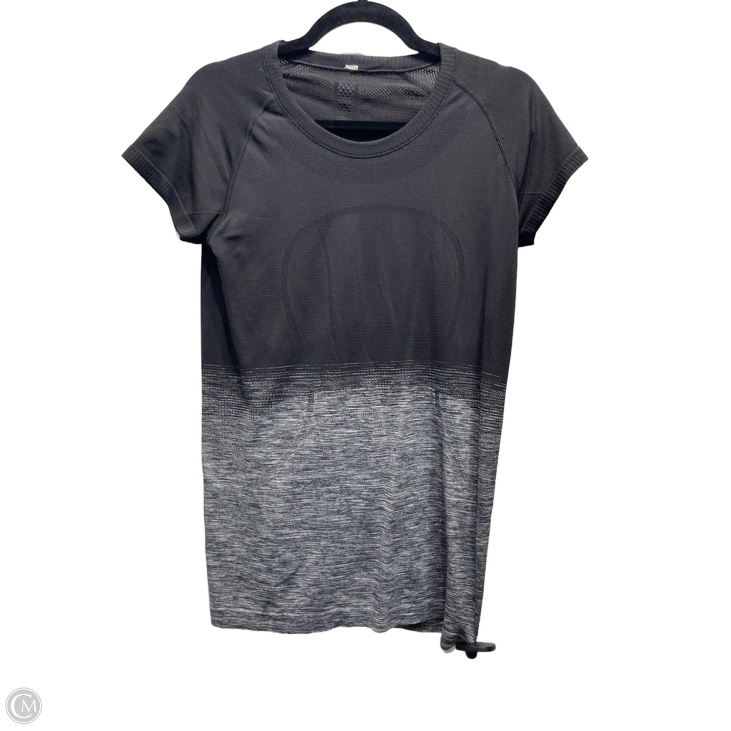 Athletic Top Short Sleeve By Lululemon In Black, Size: 10