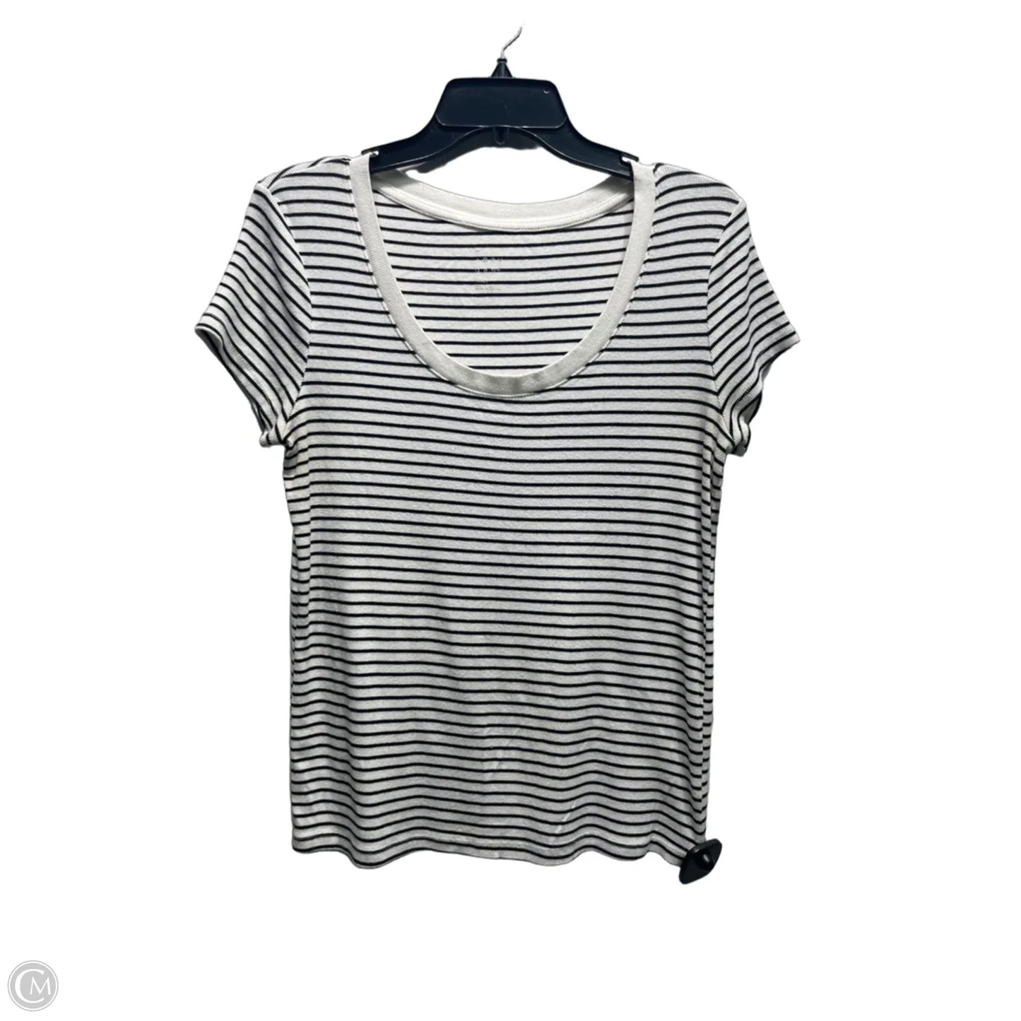 Top Short Sleeve By A New Day In Black & White, Size: L