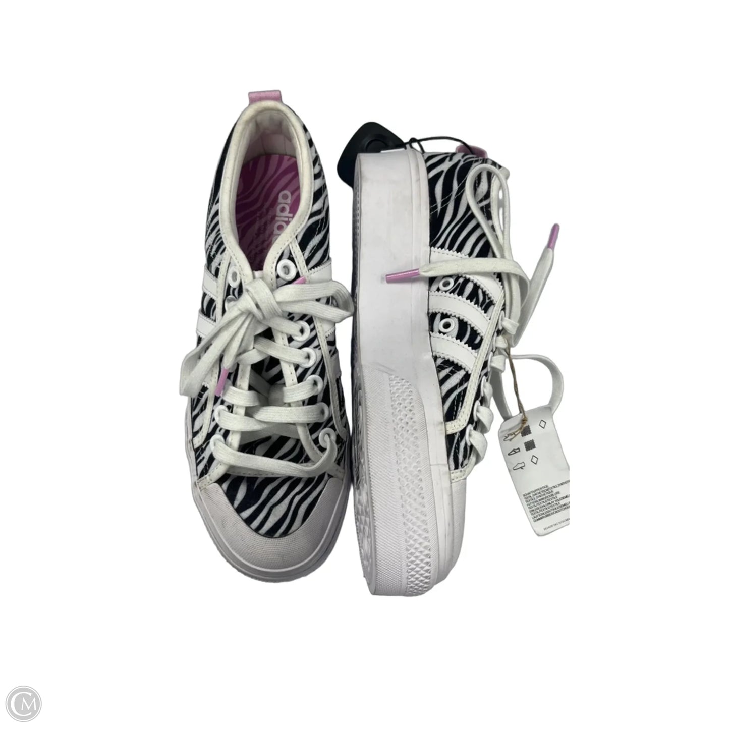 Shoes Sneakers By Adidas In Black & White, Size: 8.5