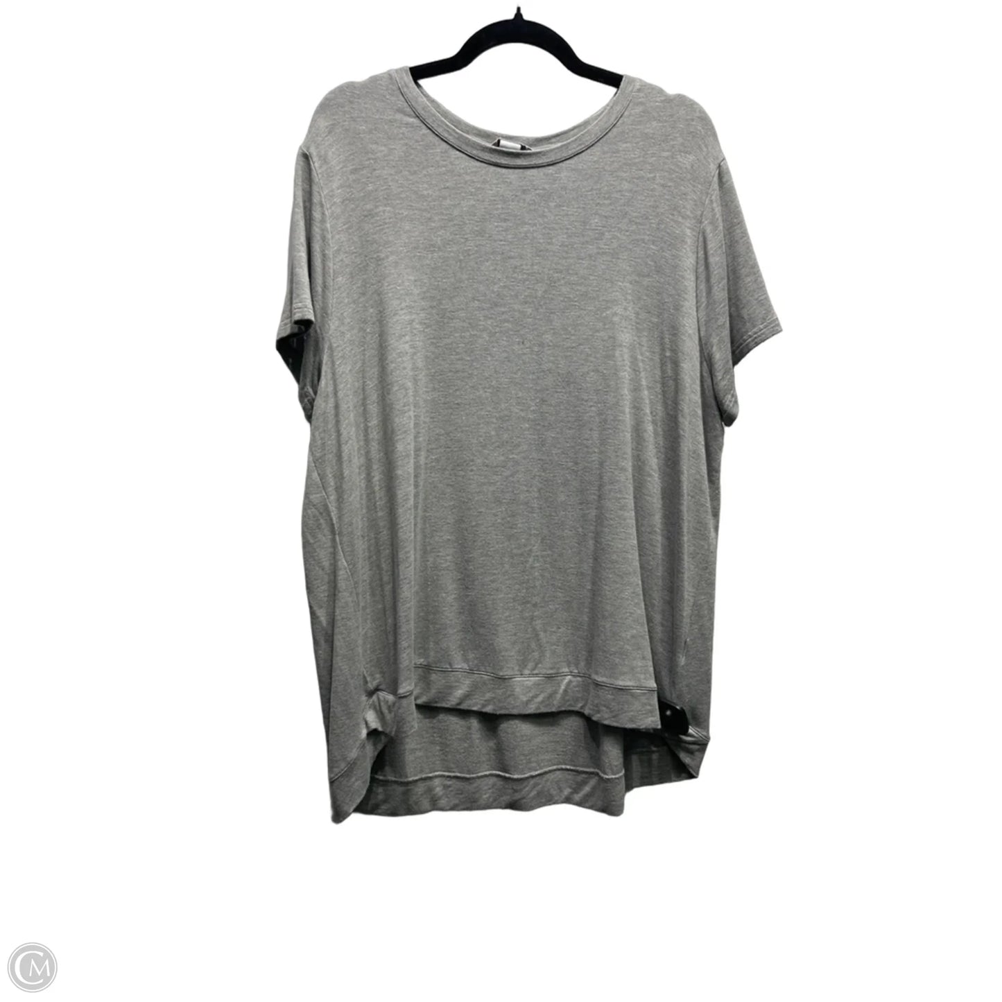 Top Short Sleeve Basic By Liz Claiborne In Grey, Size: Xxl