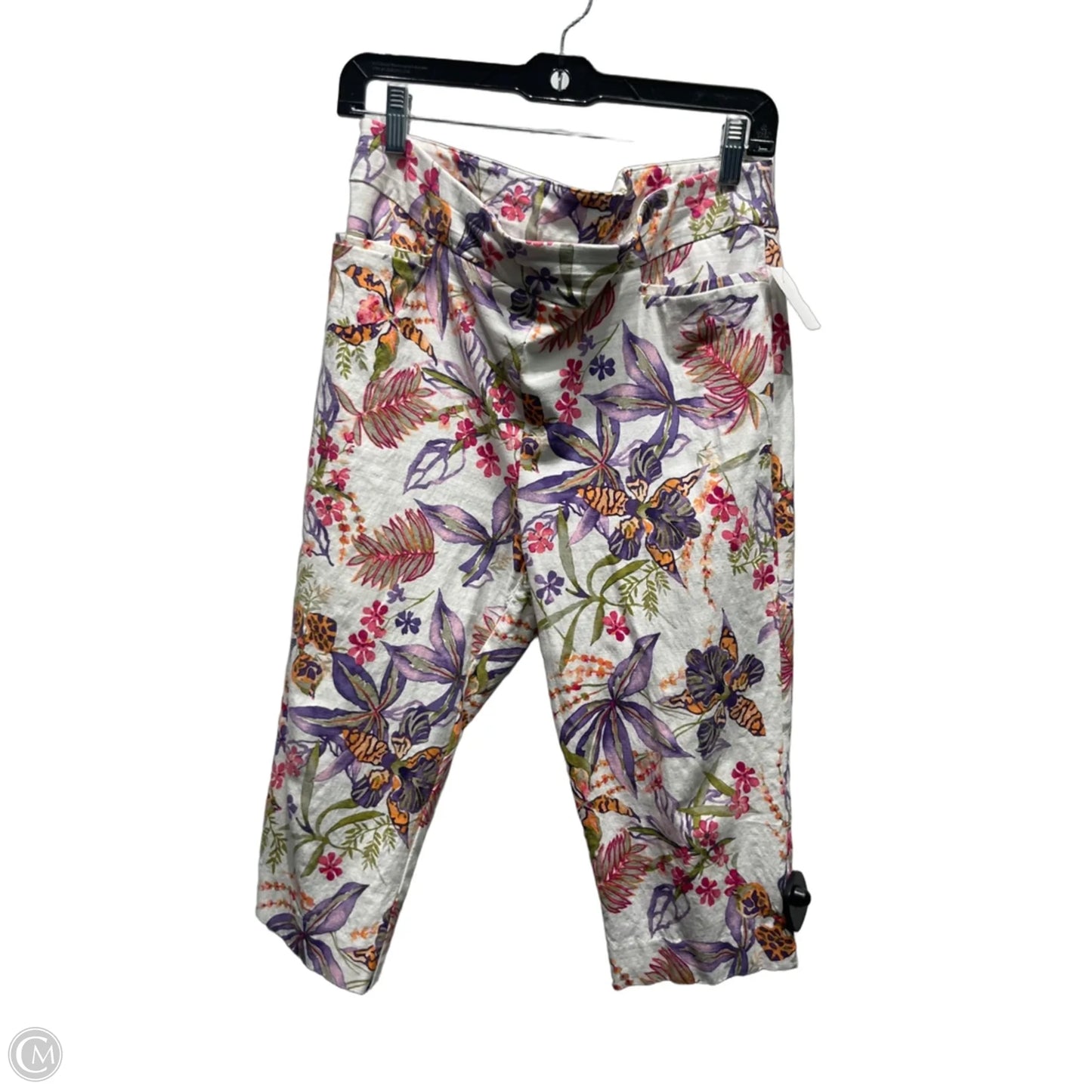 Capris By Chicos In Pink & White, Size: 10
