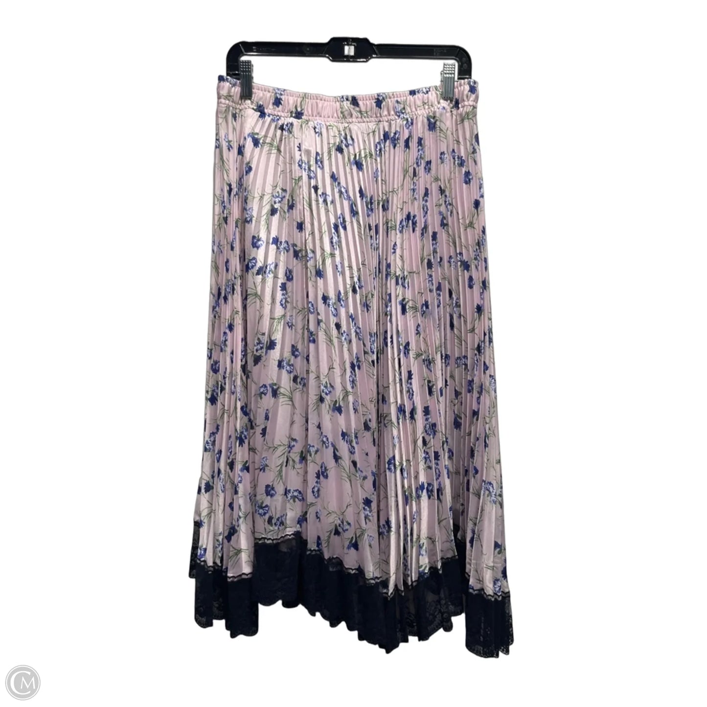 Skirt Midi By Clothes Mentor In Blue & Pink, Size: L