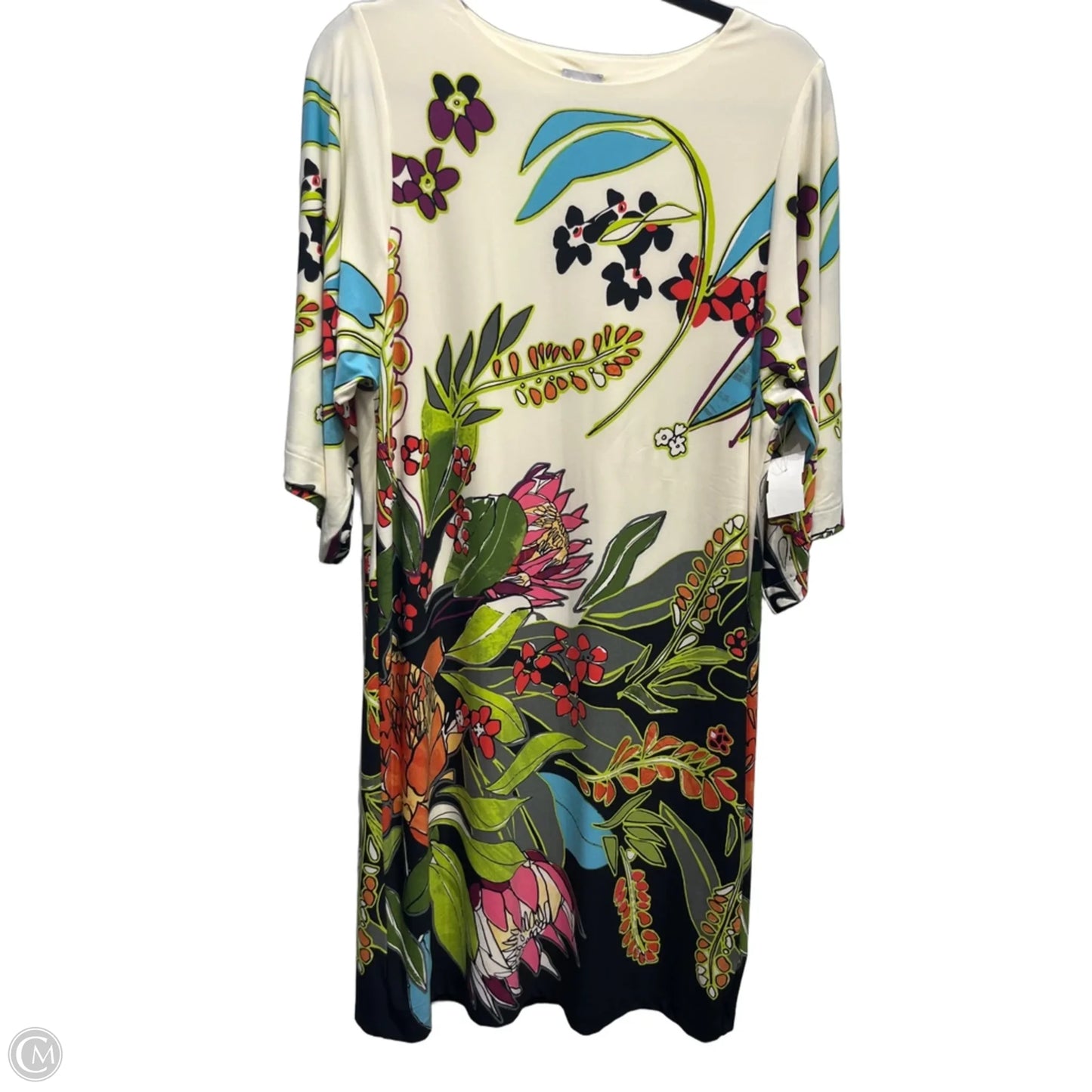 Dress Work By Chicos In Cream & Purple, Size: M