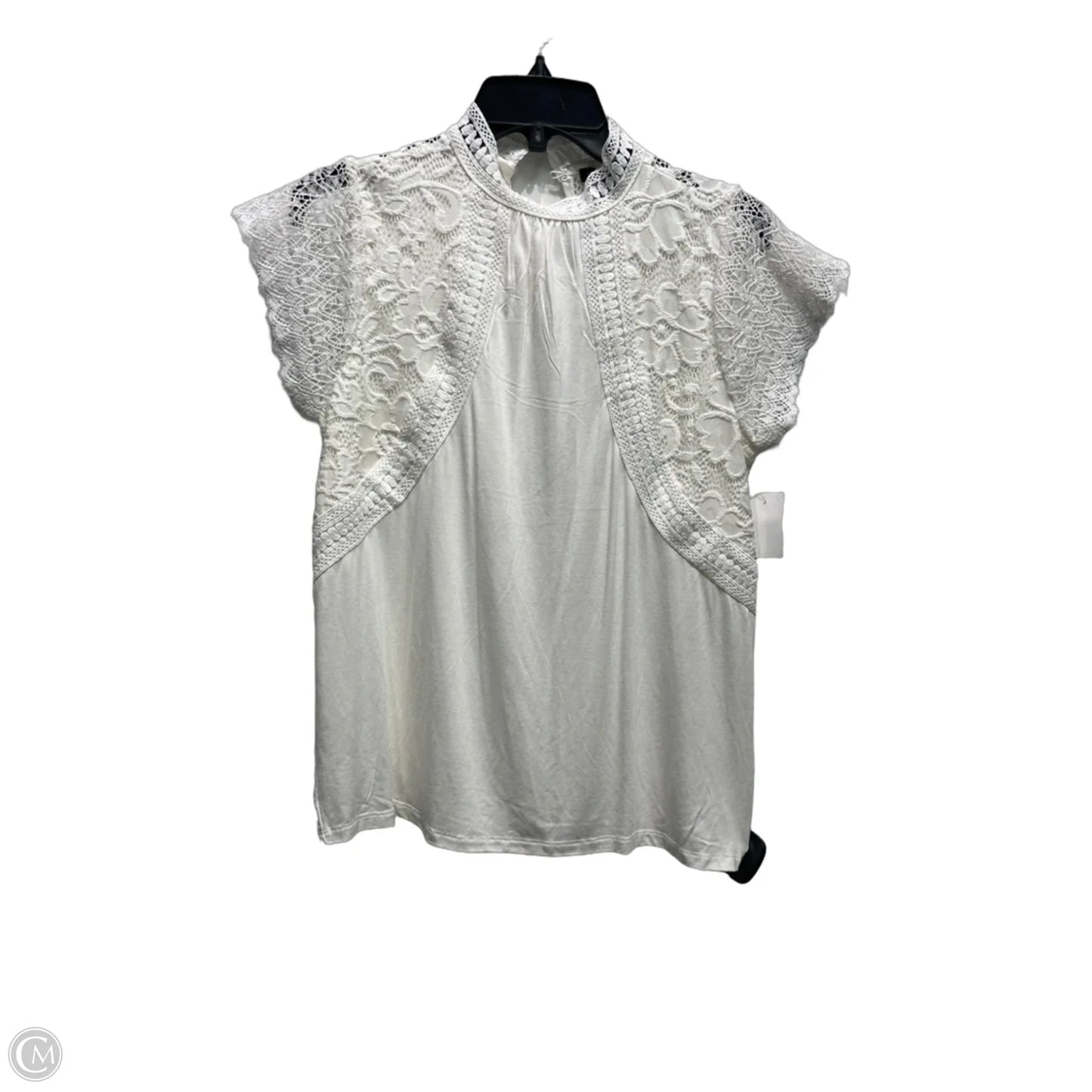 Top Short Sleeve By Cable And Gauge In White, Size: S