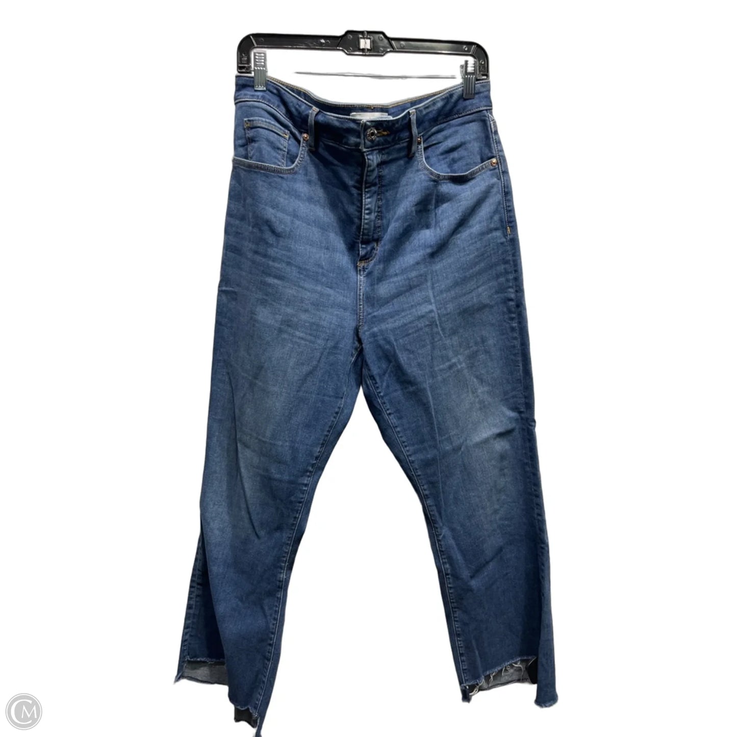 Jeans Cropped By Loft In Blue Denim, Size: 14