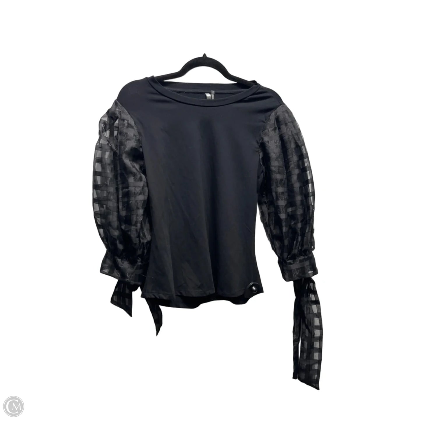 Top Long Sleeve By Kaktus In Black, Size: S