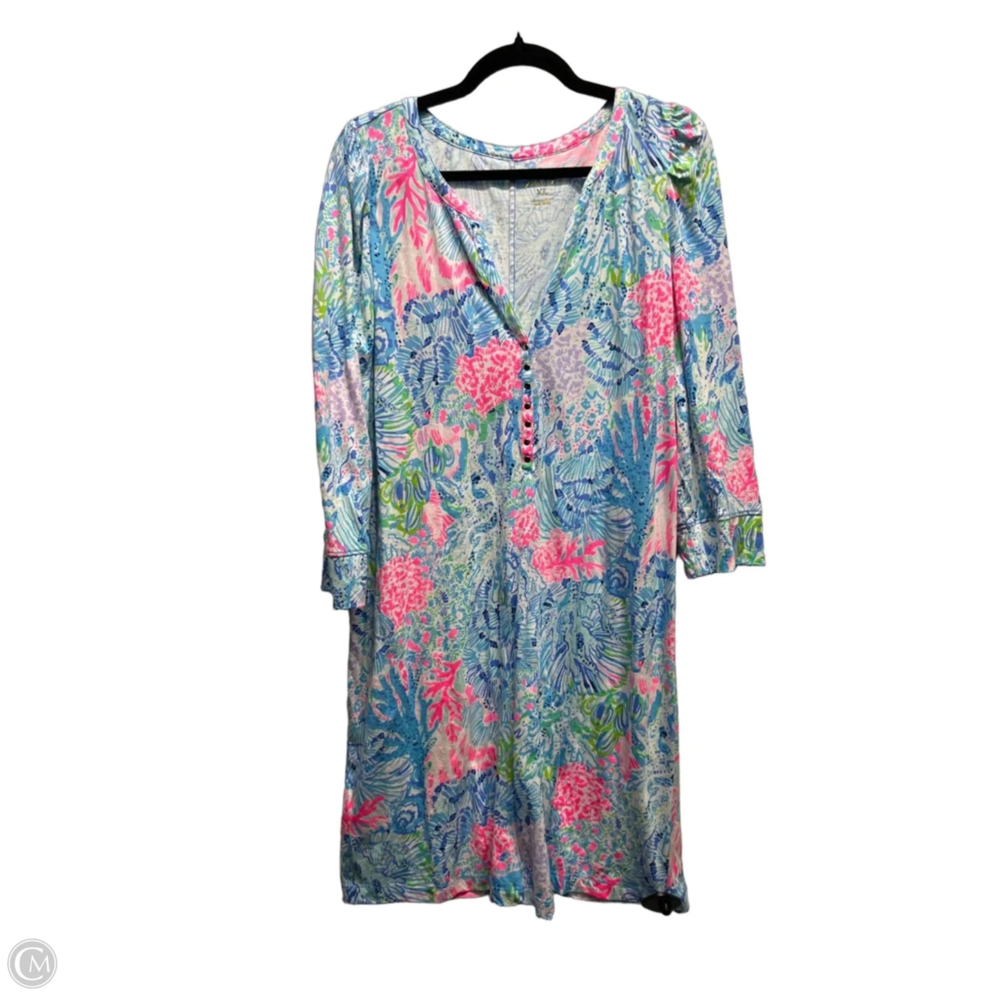 Dress Designer By Lilly Pulitzer In Blue & Pink, Size: Xl