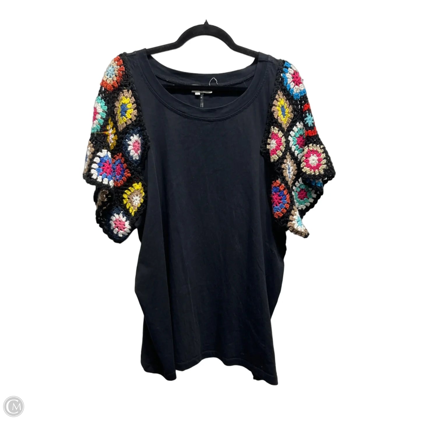 Top Short Sleeve By Entro In Black & Orange, Size: Xl