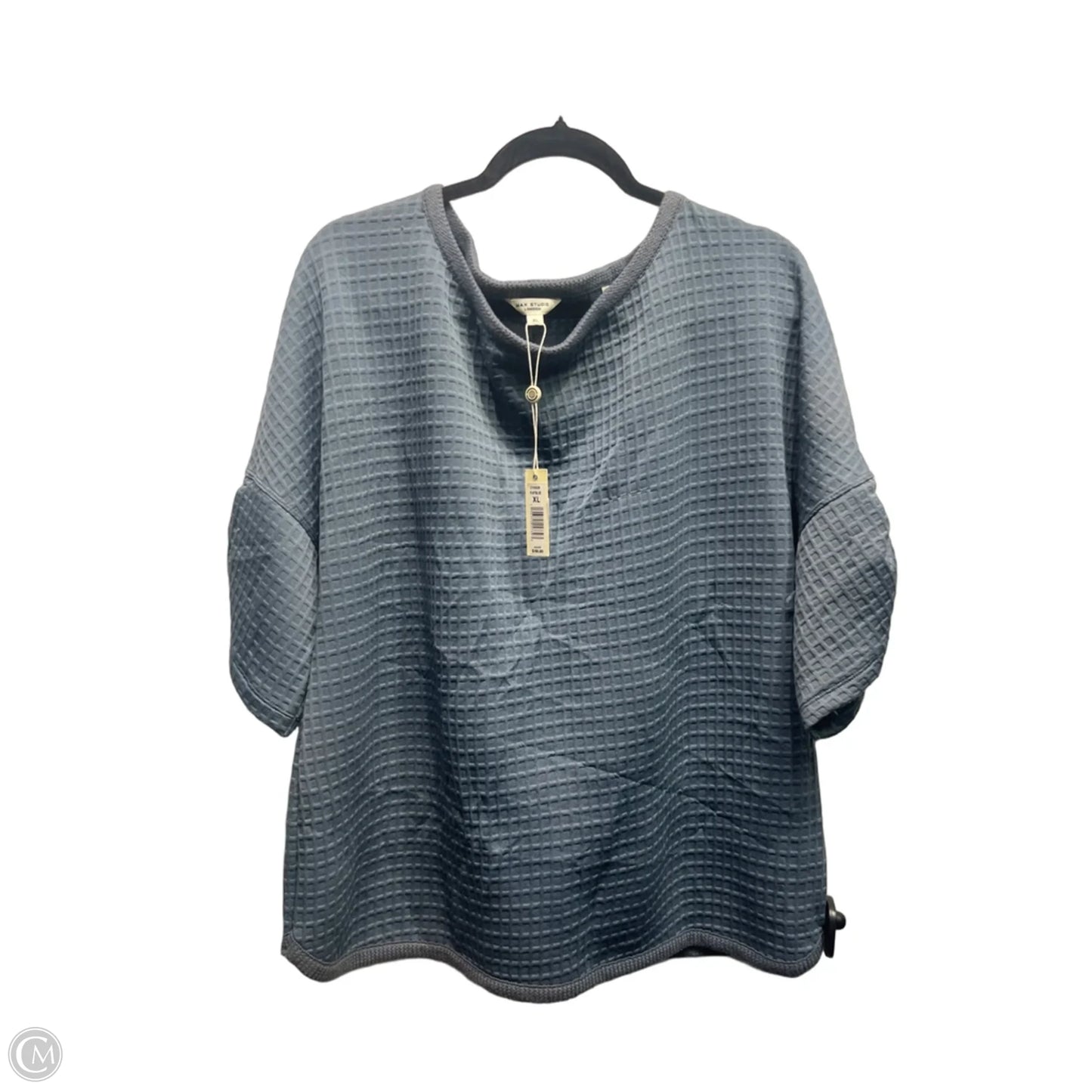 Top Short Sleeve By Max Studio In Blue, Size: Xl