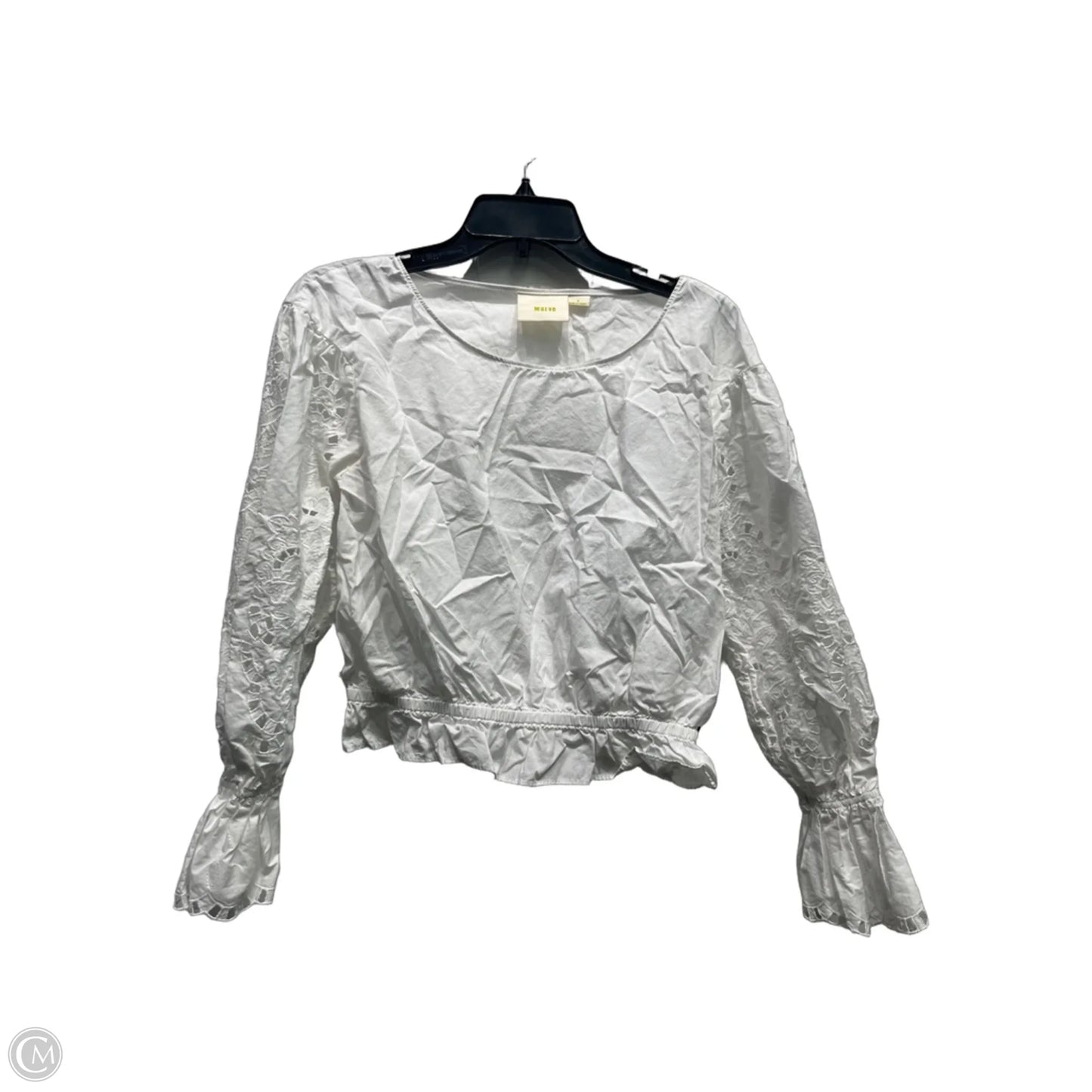 Top Long Sleeve By Maeve In White, Size: S