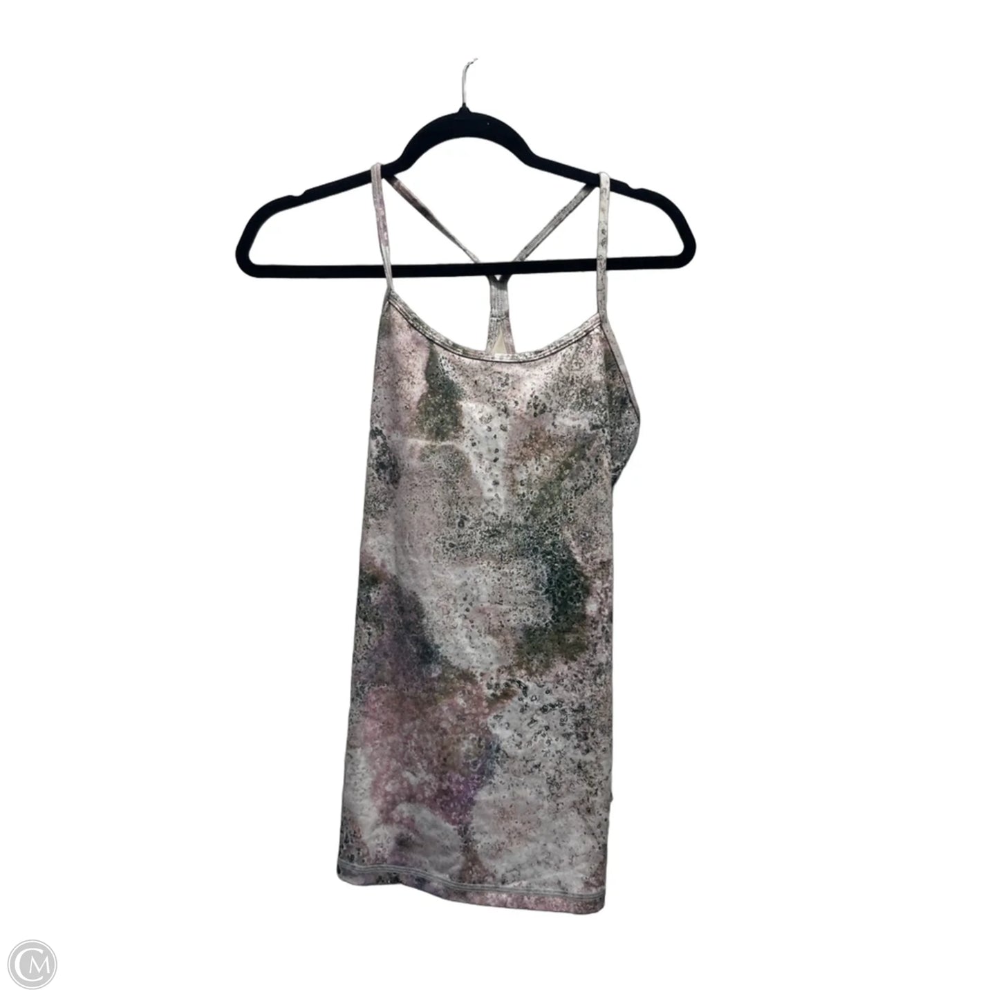 Athletic Tank Top By Lululemon In Green & Pink, Size: M