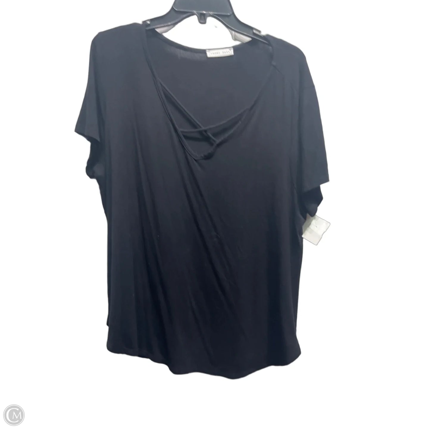 Top Short Sleeve By Emory Park In Black, Size: Xl