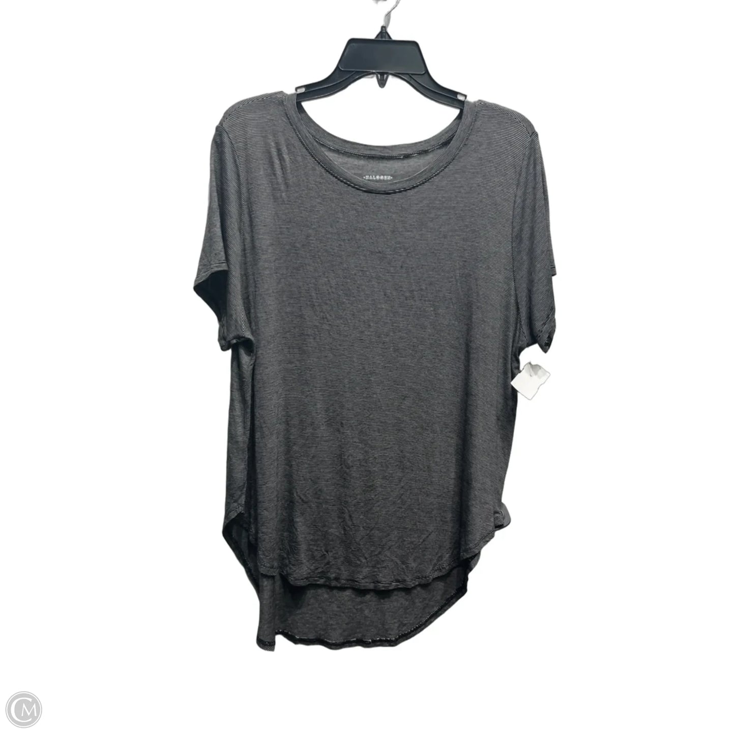 Top Short Sleeve By Halogen In Black & White, Size: Xl