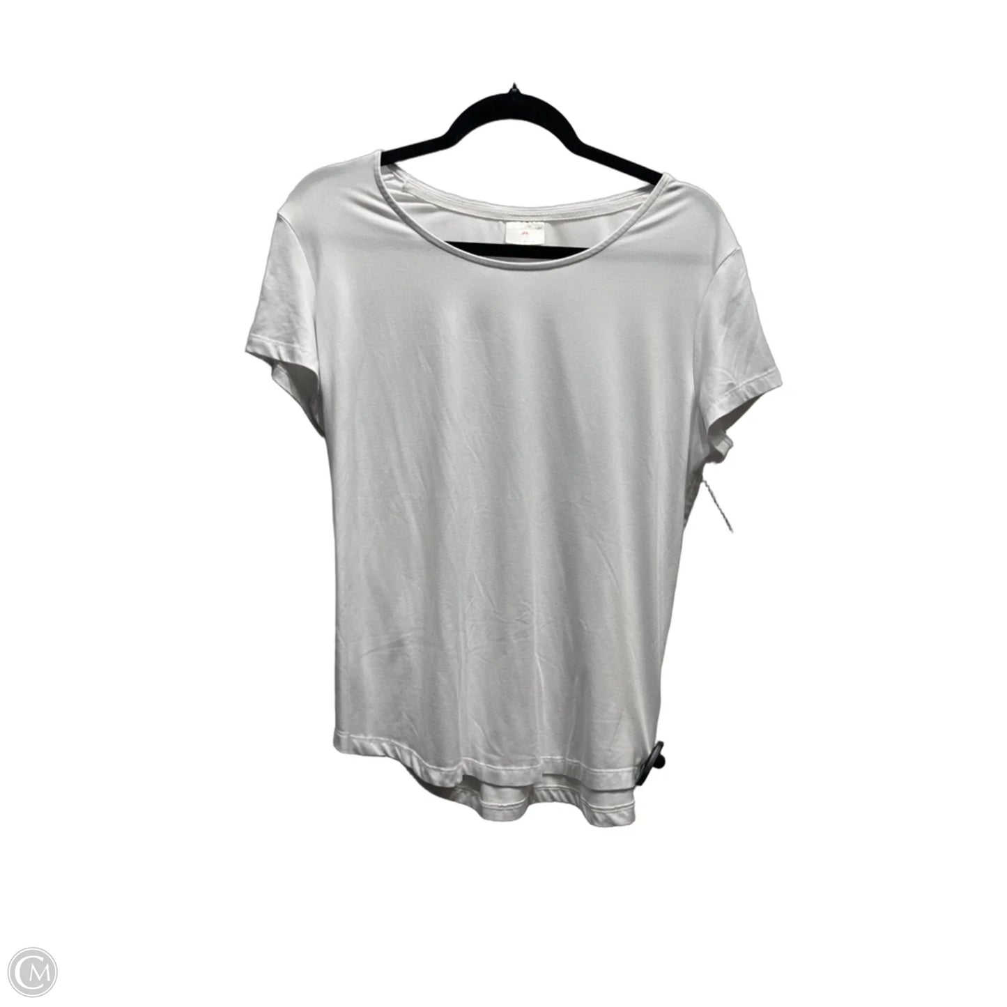 Top Short Sleeve Basic By live to lounge In White, Size: L