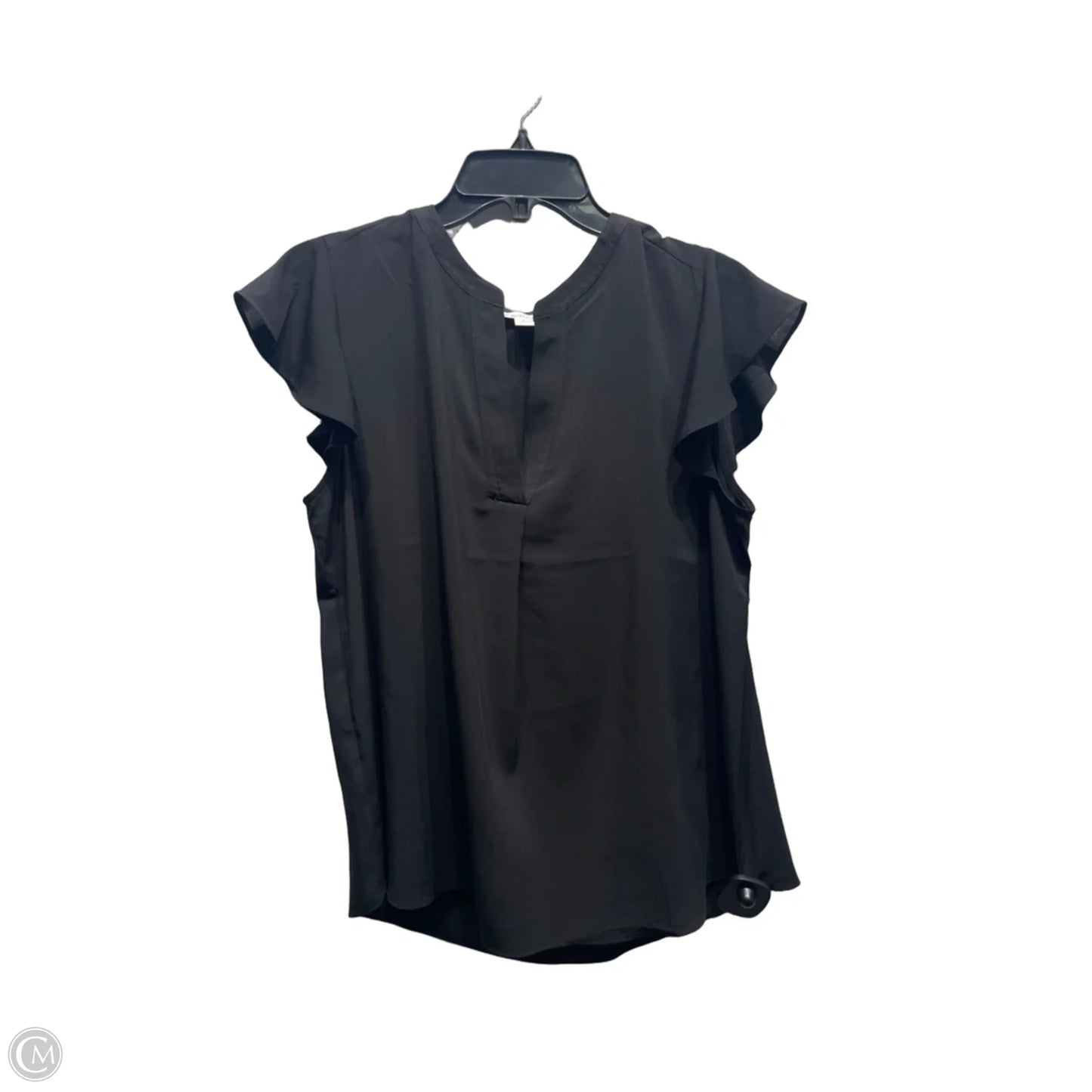 Top Short Sleeve By Calvin Klein In Black, Size: L