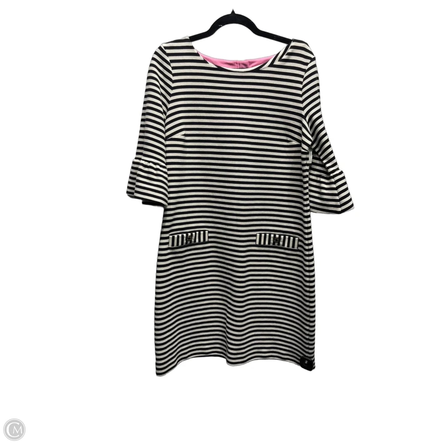 Dress Designer By Lilly Pulitzer In Black & White, Size: L