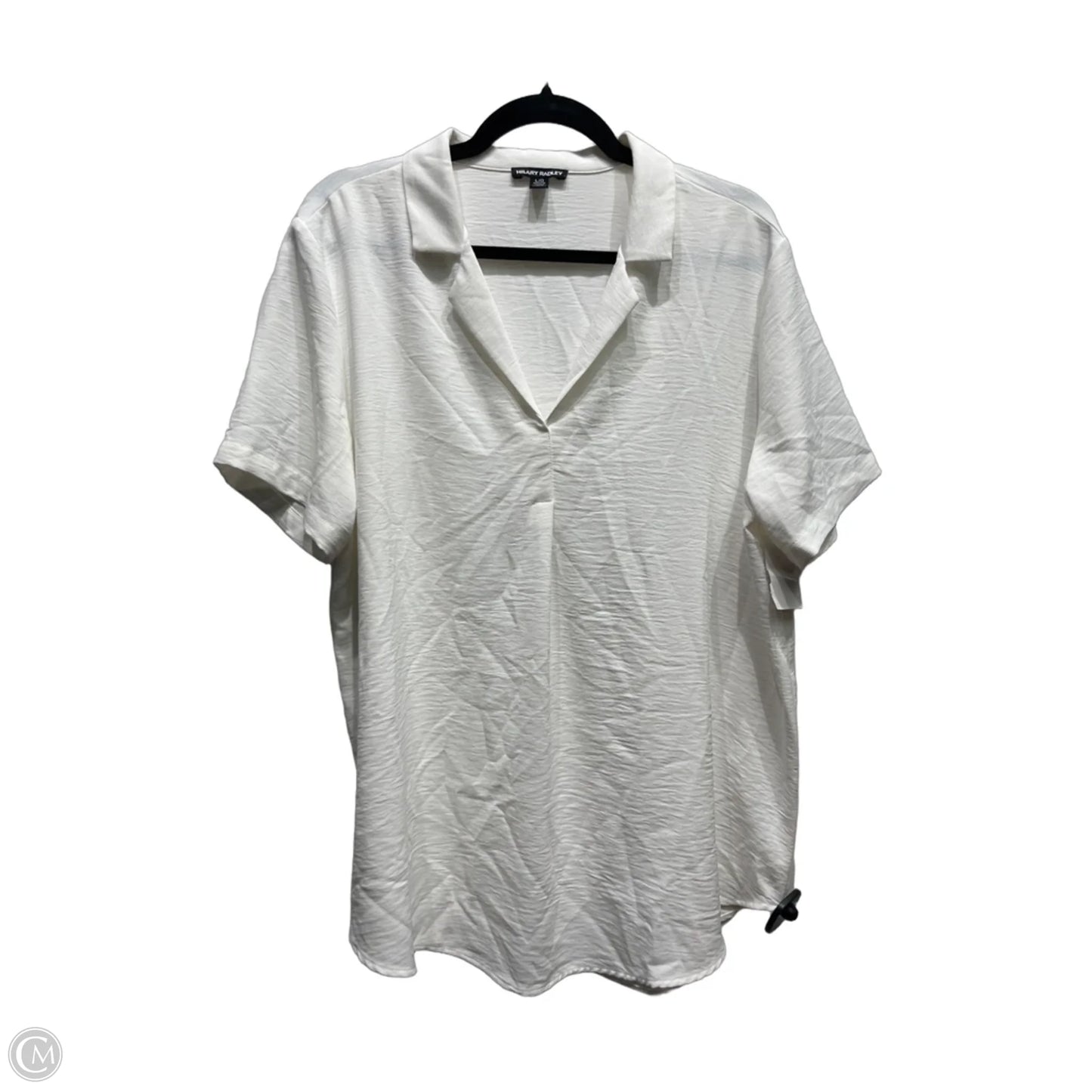Top Short Sleeve By Hilary Radley In White, Size: L