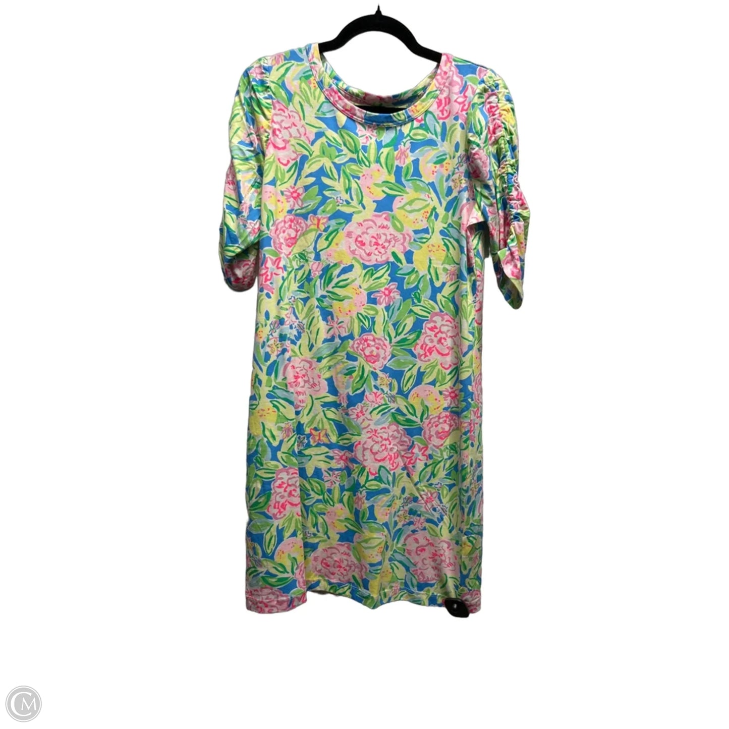 Dress Designer By Lilly Pulitzer In Blue & Yellow, Size: M