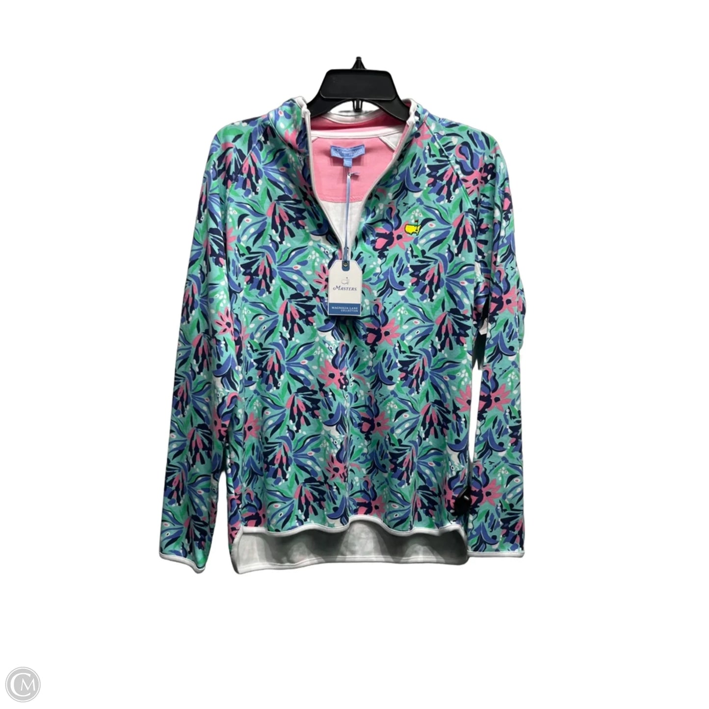 Top Long Sleeve By magnolia lane In Blue & Green, Size: L