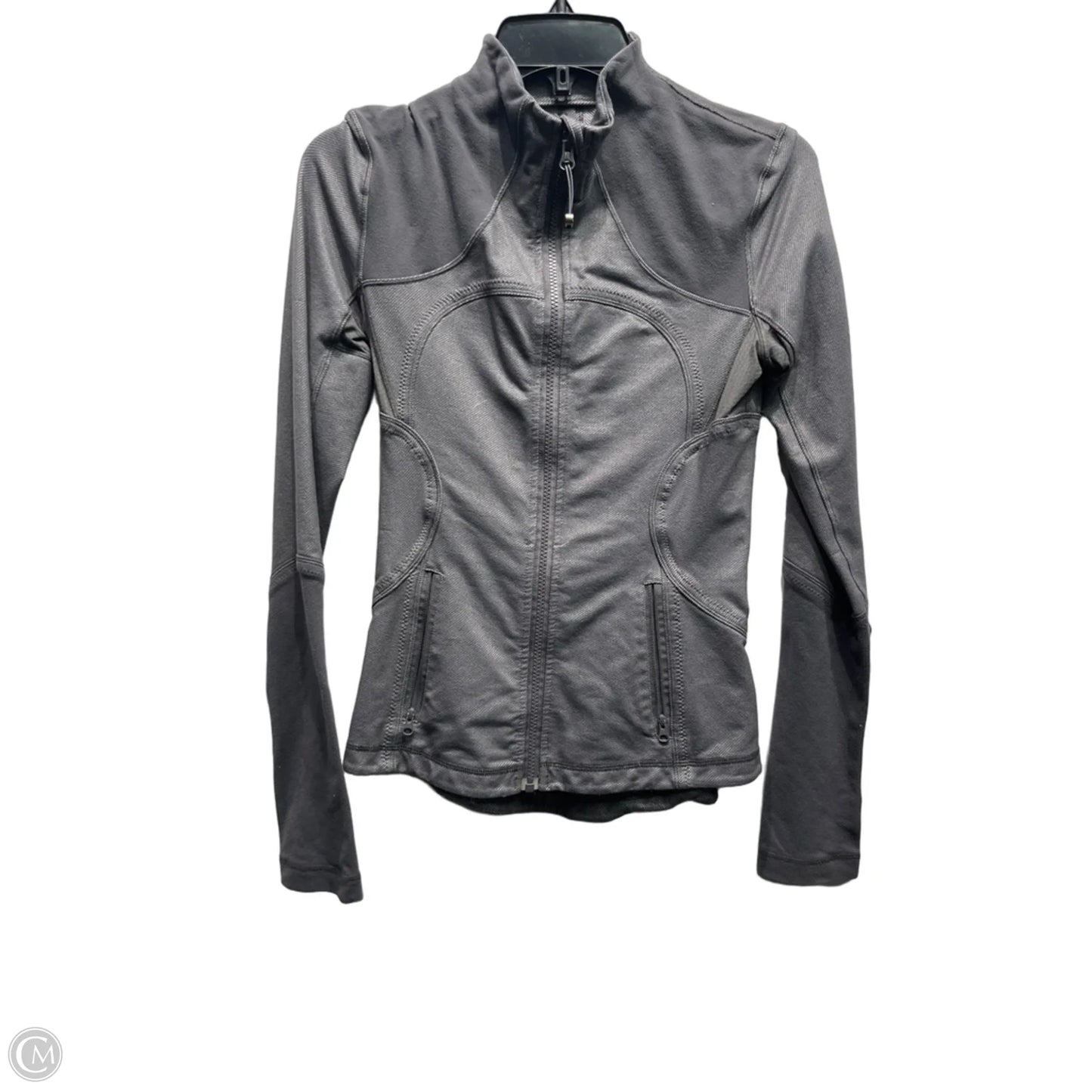 Athletic Jacket By Lululemon In Grey, Size: Xs