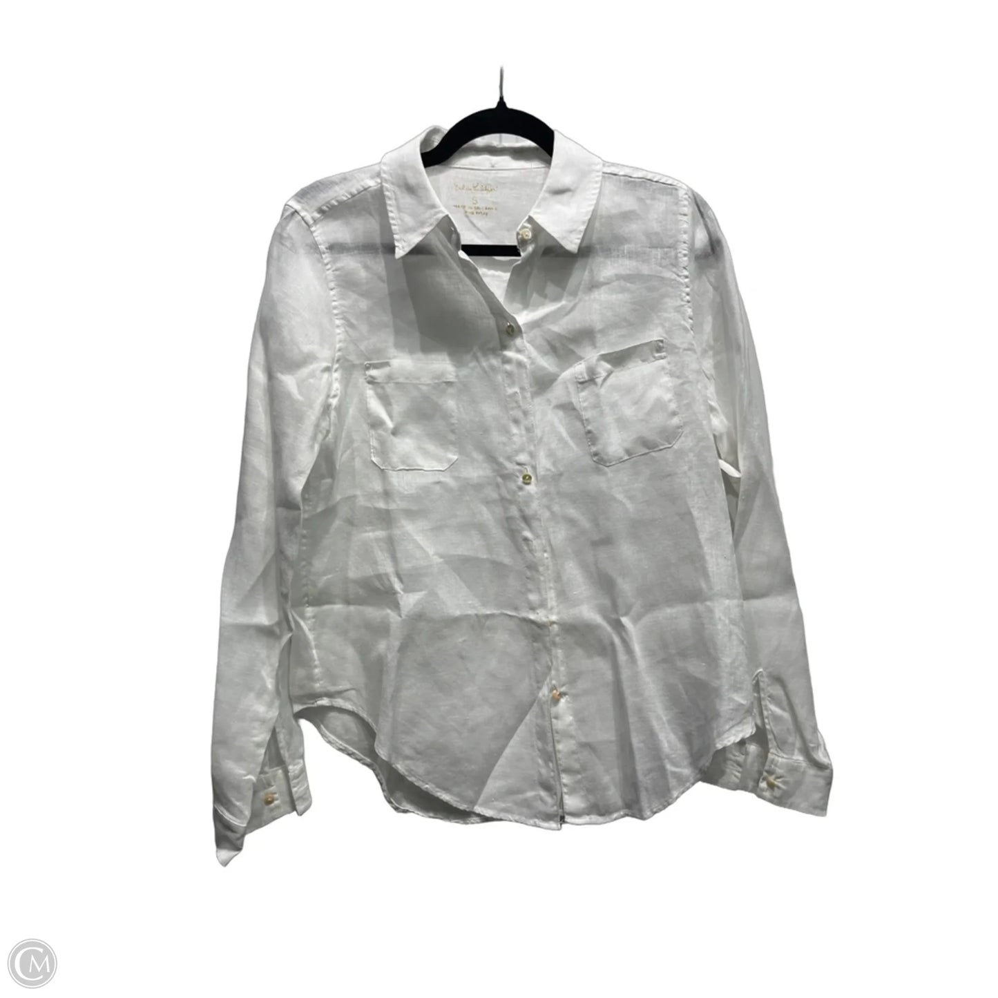 Top Long Sleeve Designer By Lilly Pulitzer In White, Size: S