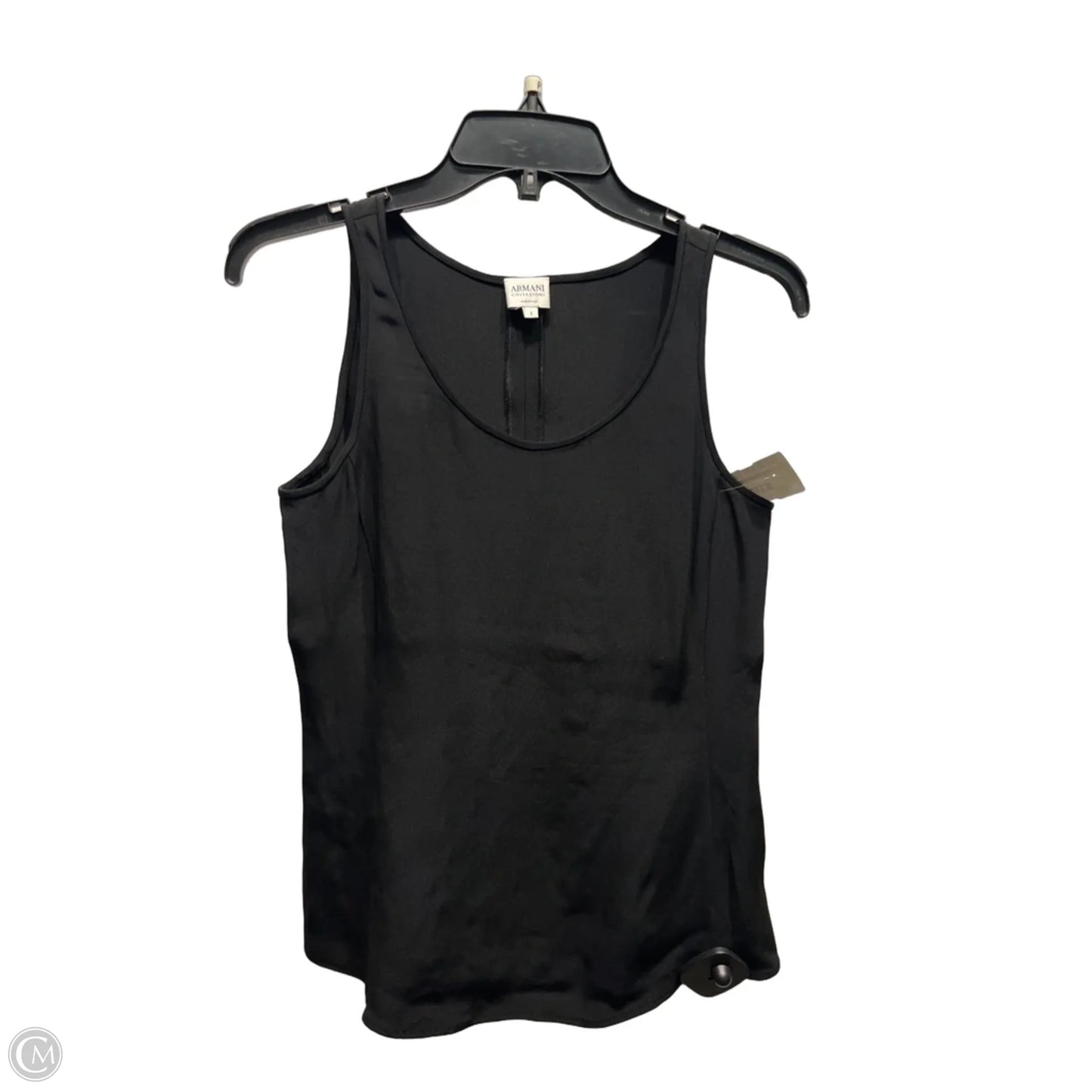 Top Sleeveless Luxury Designer By Armani In Black, Size: 6