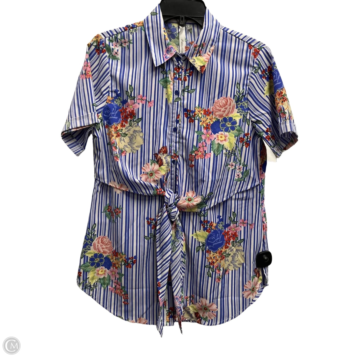 Tunic Short Sleeve By Ny Collection In Blue, Size: S