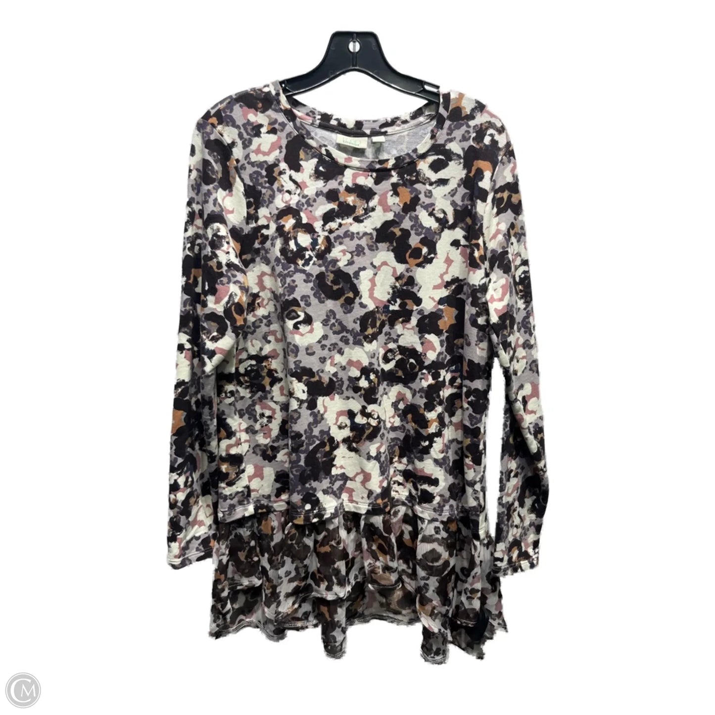 Top Long Sleeve By Logo In Purple, Size: S