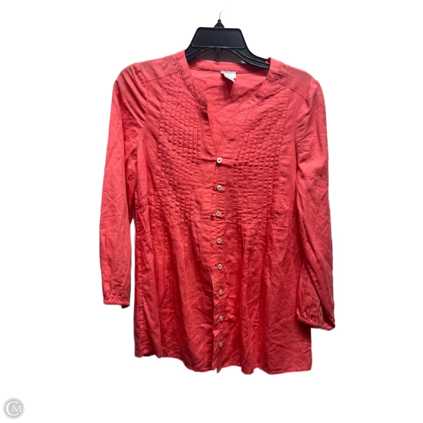 Top Long Sleeve By Chicos In Coral, Size: 0