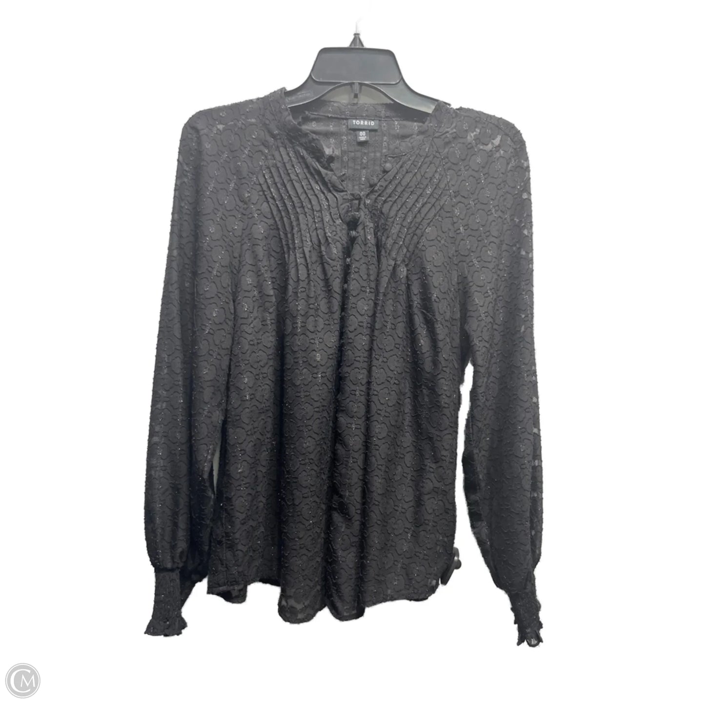 Top Long Sleeve By Torrid In Black, Size: M