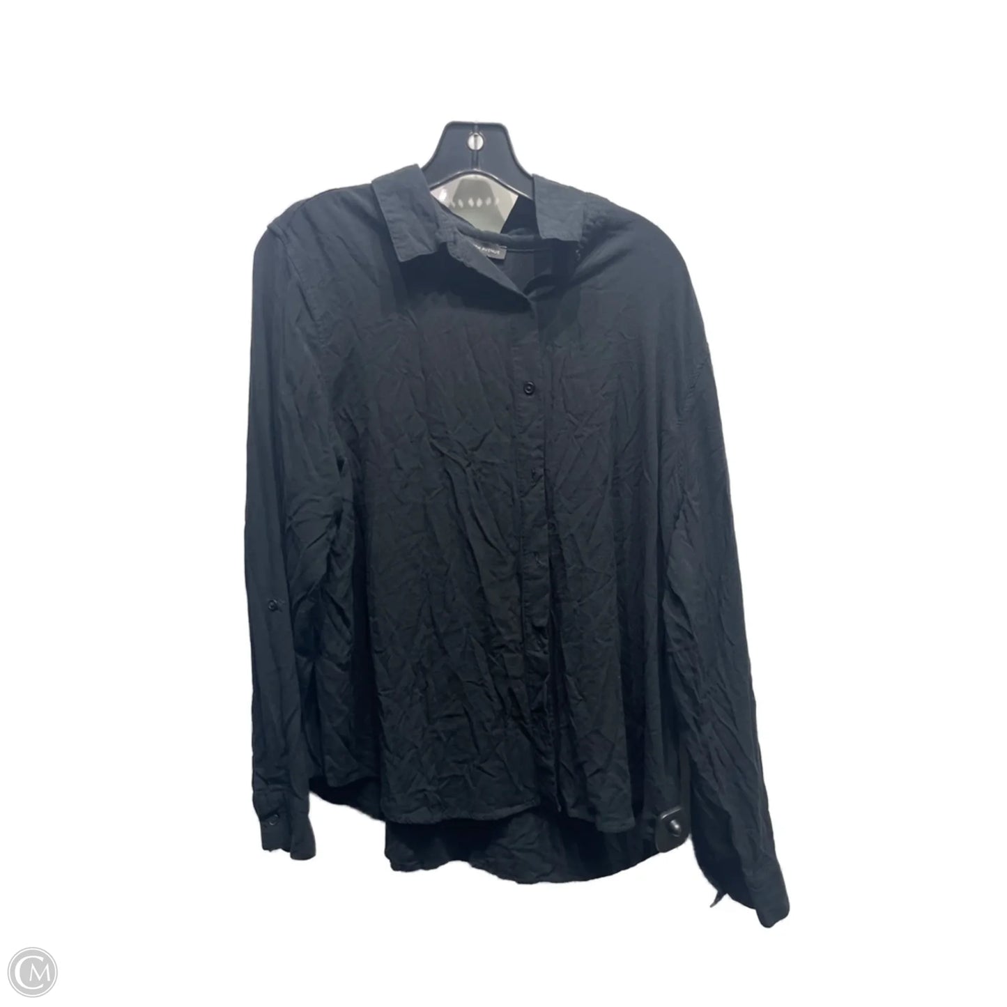 Top Long Sleeve By Saks Fifth Avenue In Black, Size: Xl