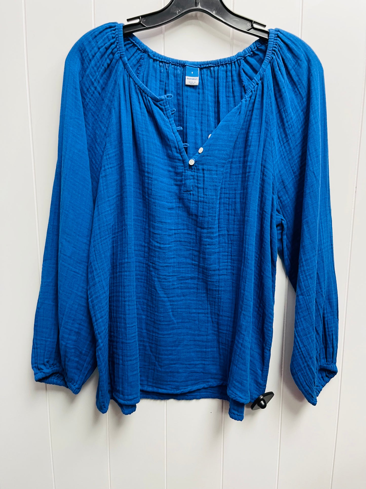 Top Long Sleeve By Old Navy In Blue, Size: S