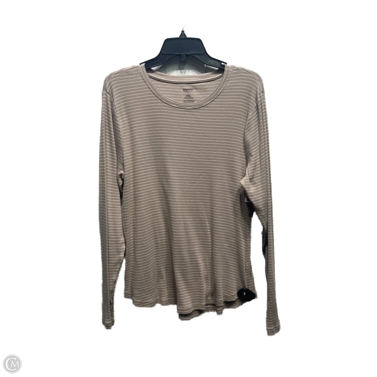 Top Long Sleeve Basic By Sonoma In Taupe, Size: Xxl
