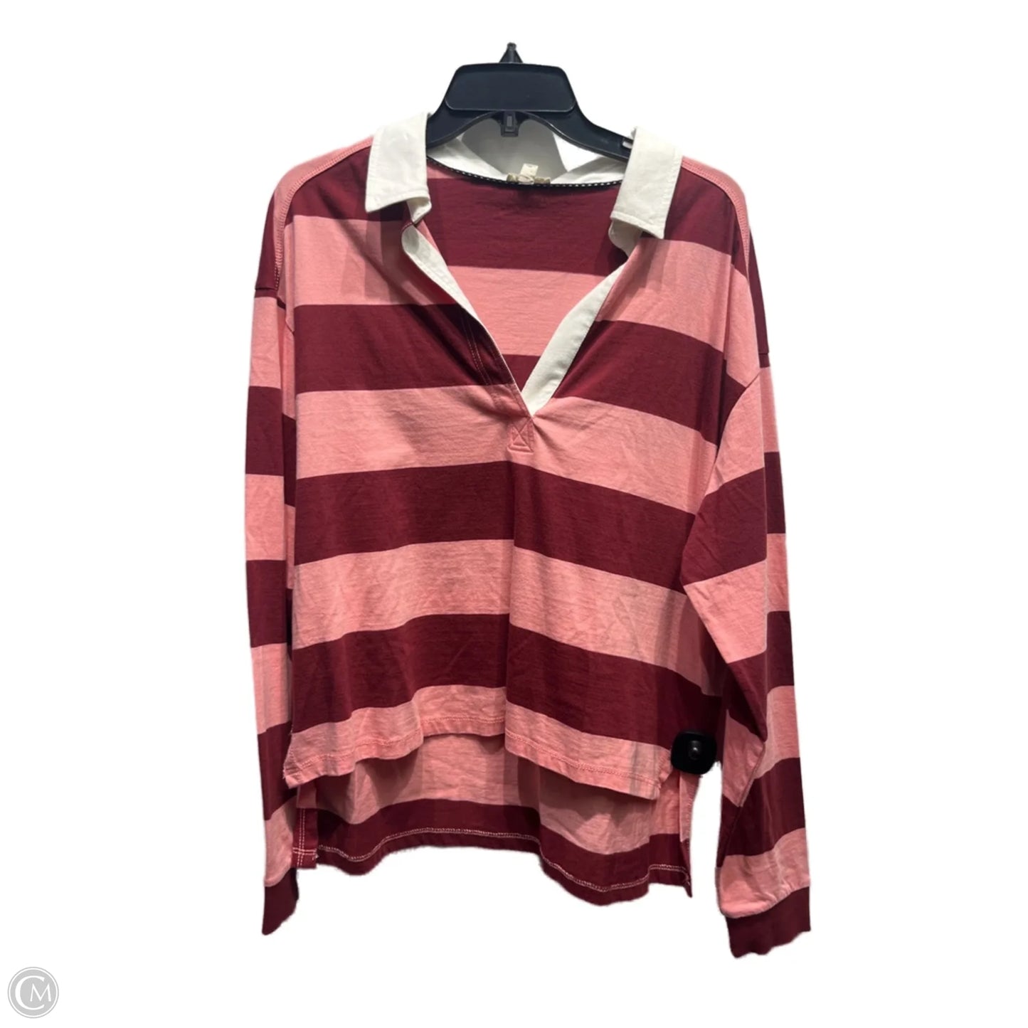 Top Long Sleeve By Pilcro In Pink & Red, Size: S