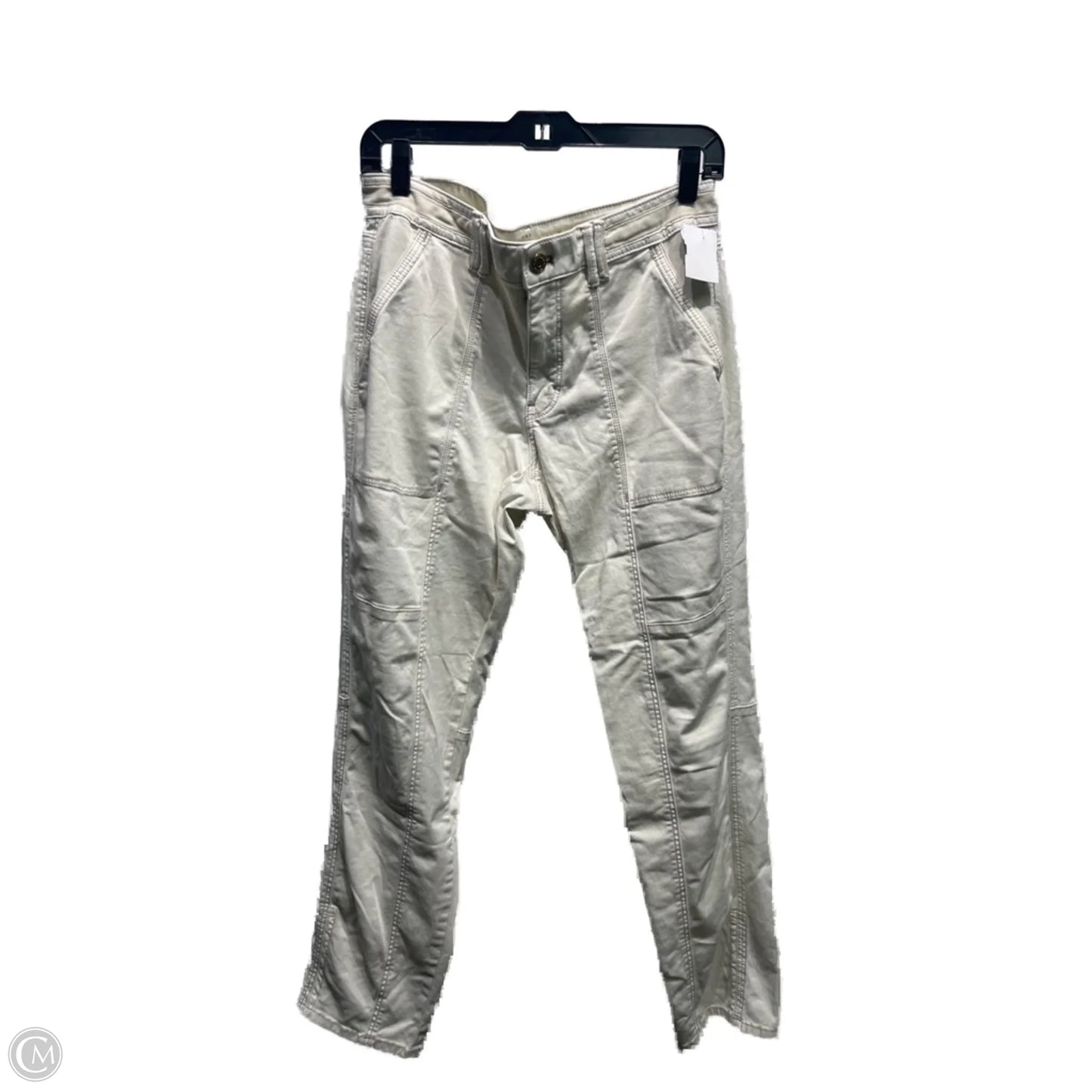 Jeans Straight By White House Black Market In Cream Denim, Size: 8