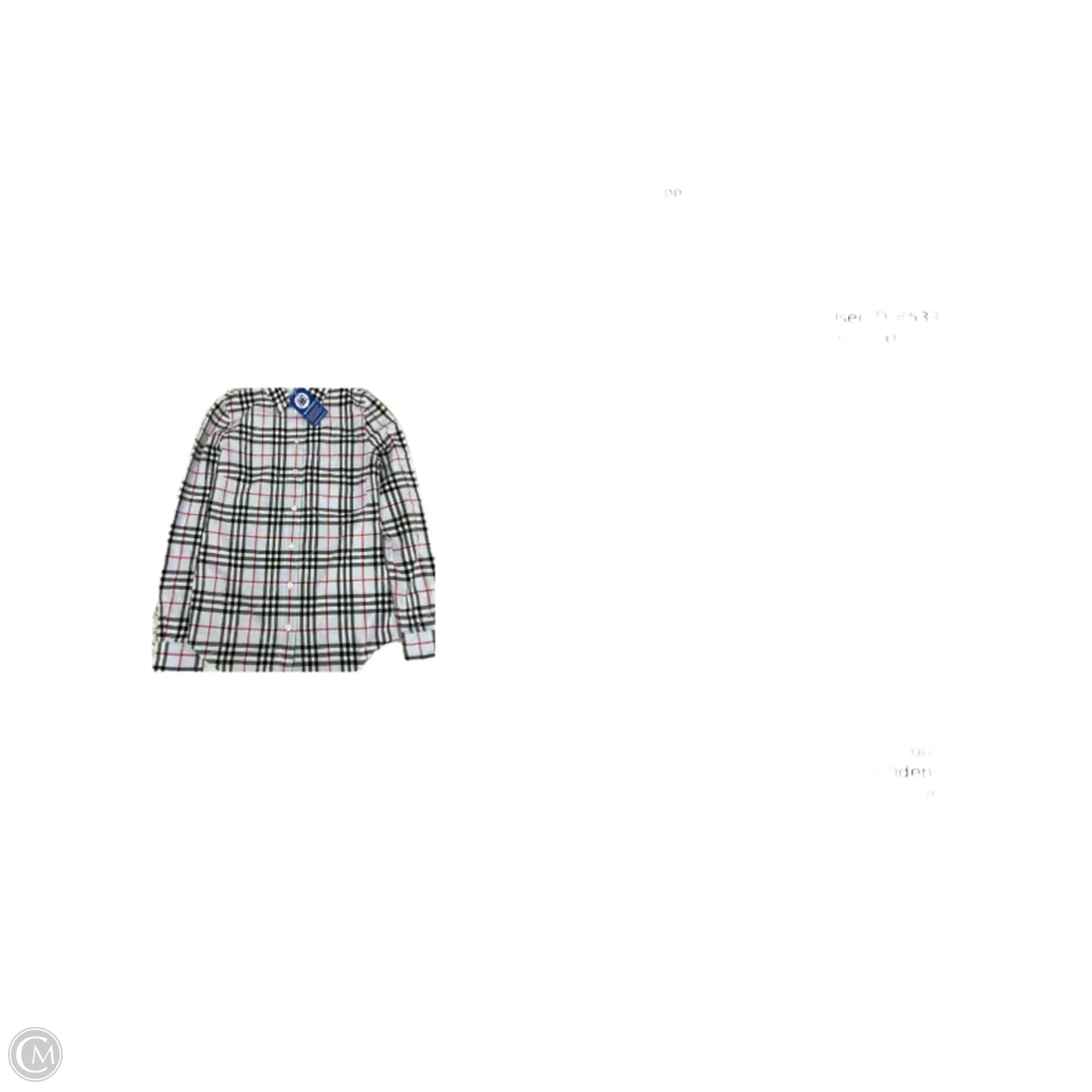 Top Long Sleeve Luxury Designer By Burberry In Blue, Size: 2