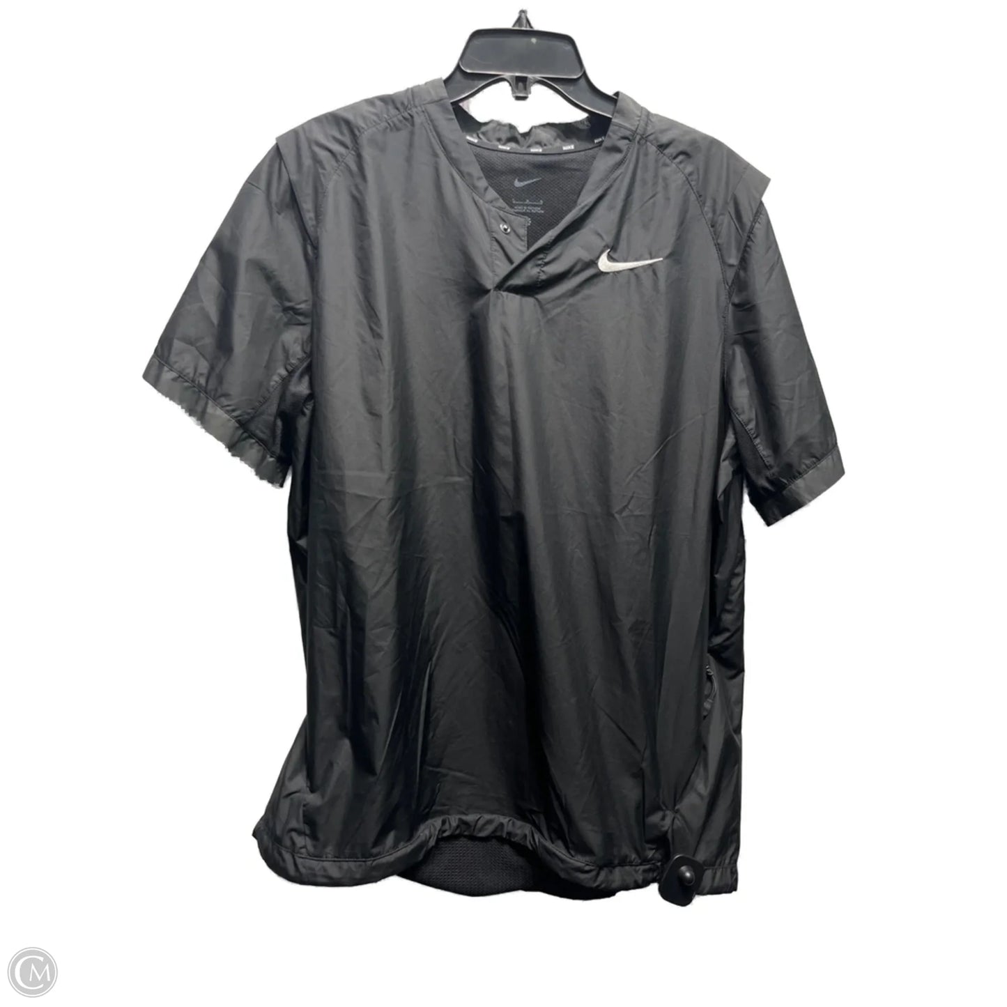 Athletic Top Short Sleeve By Nike Apparel In Black, Size: L