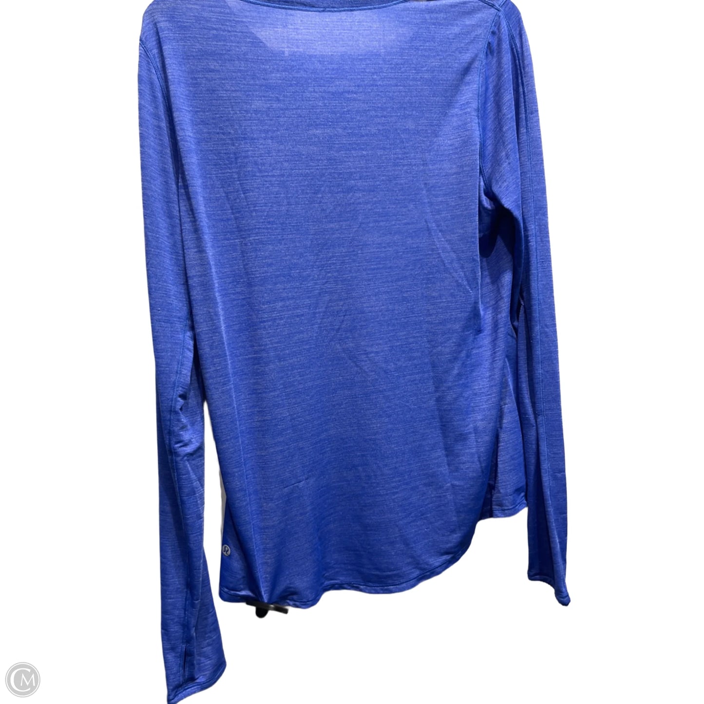 Athletic Top Long Sleeve Collar By Lululemon In Blue, Size: S