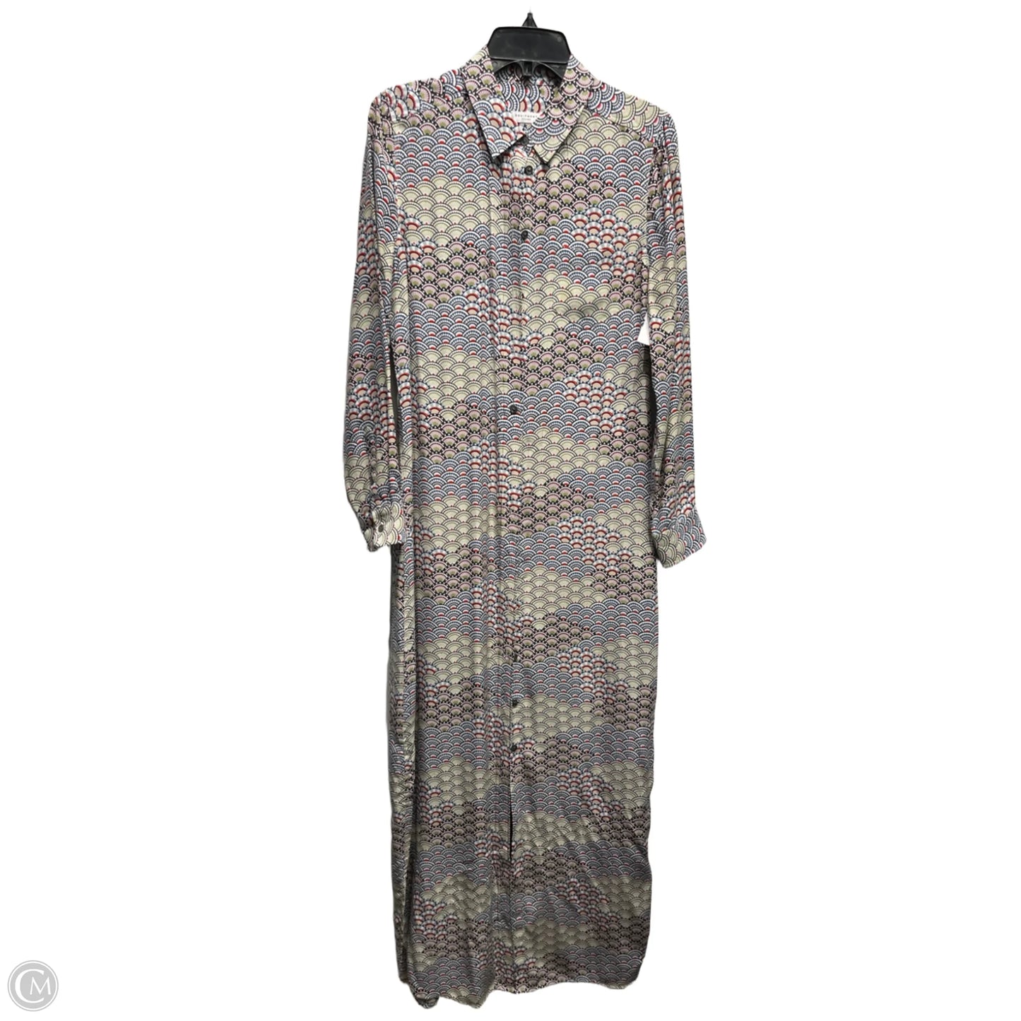 Dress Casual Maxi By Equipment In Blue & Green, Size: S