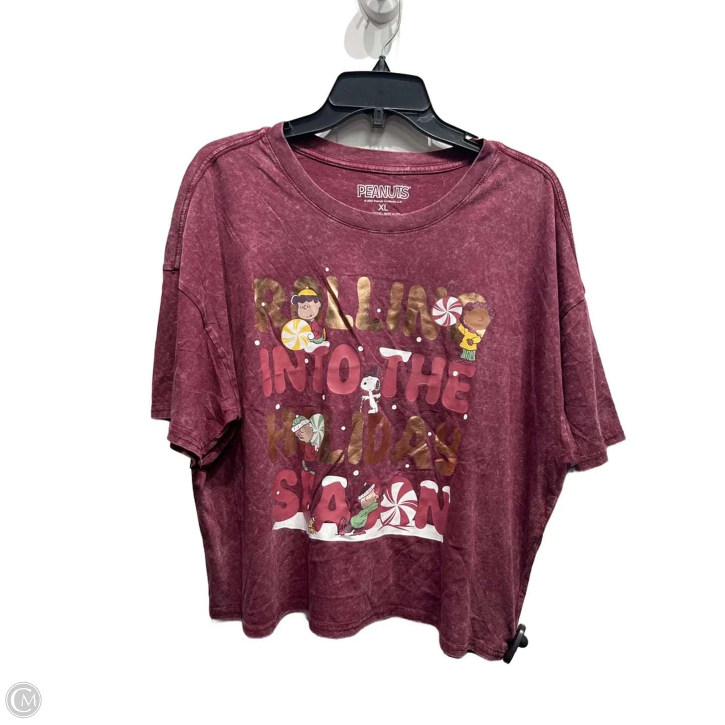 Top Short Sleeve By Clothes Mentor In Maroon, Size: Xl