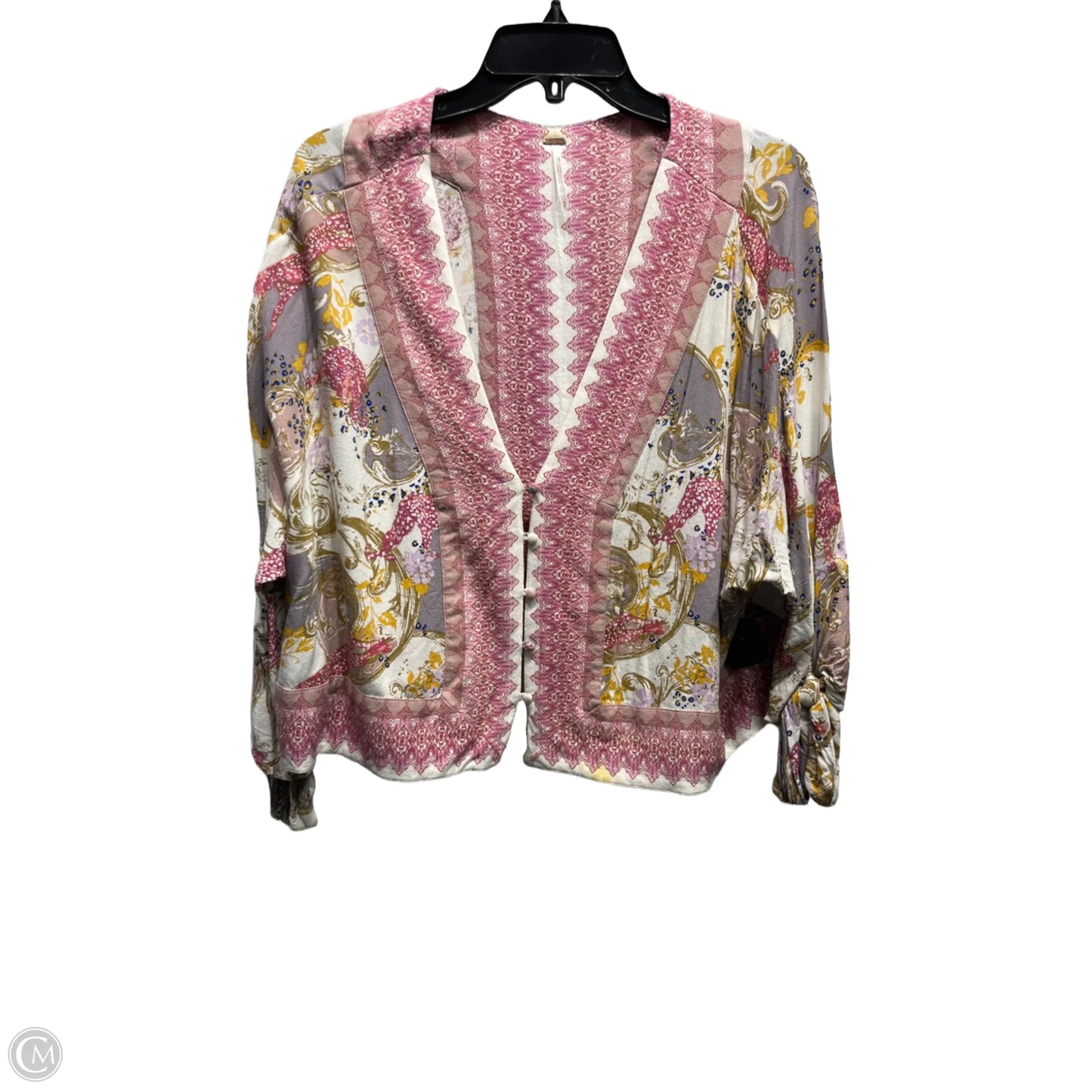Top Long Sleeve By Free People In Pink, Size: S