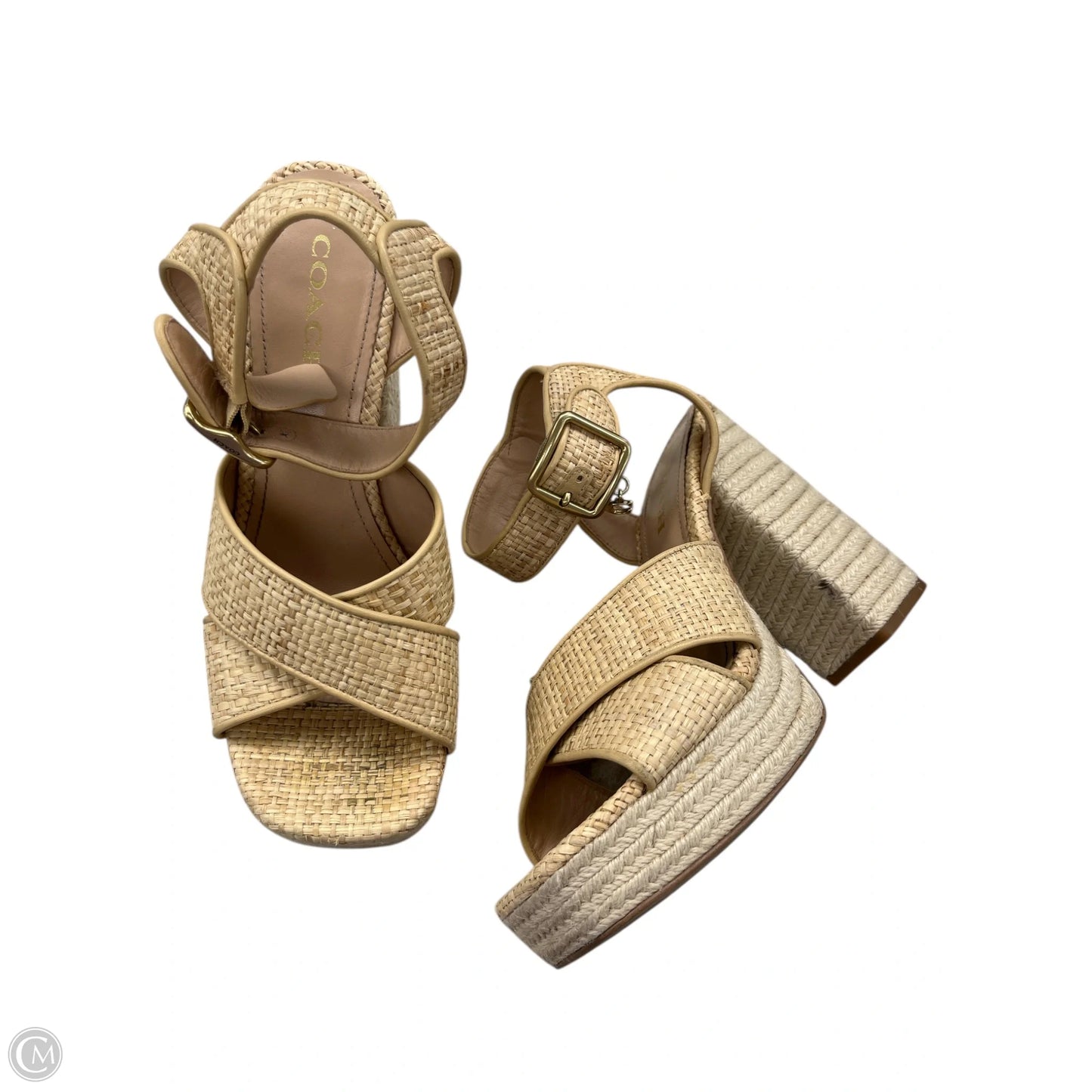 Shoes Designer By Coach In Tan, Size: 9.5