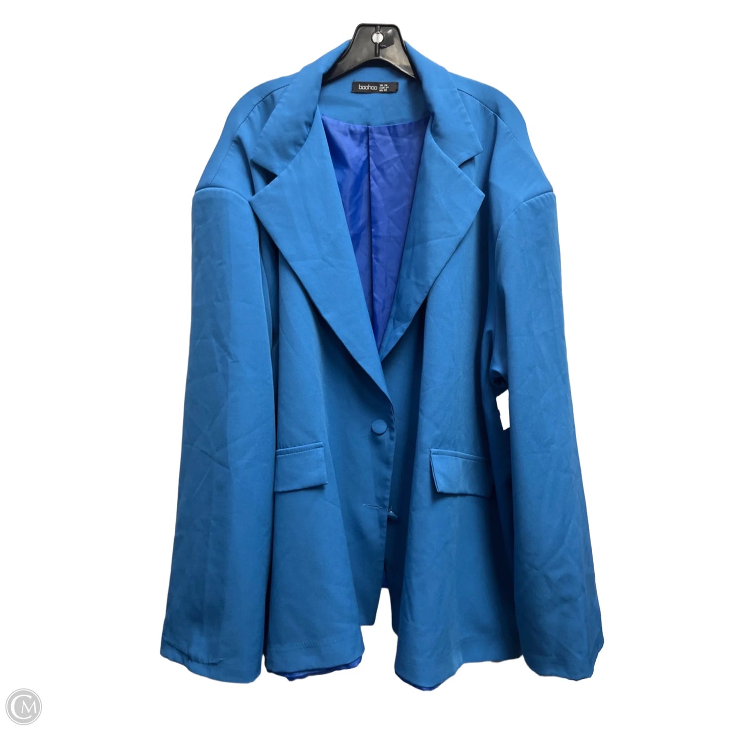 Blazer By Boohoo Boutique In Blue, Size: 3x